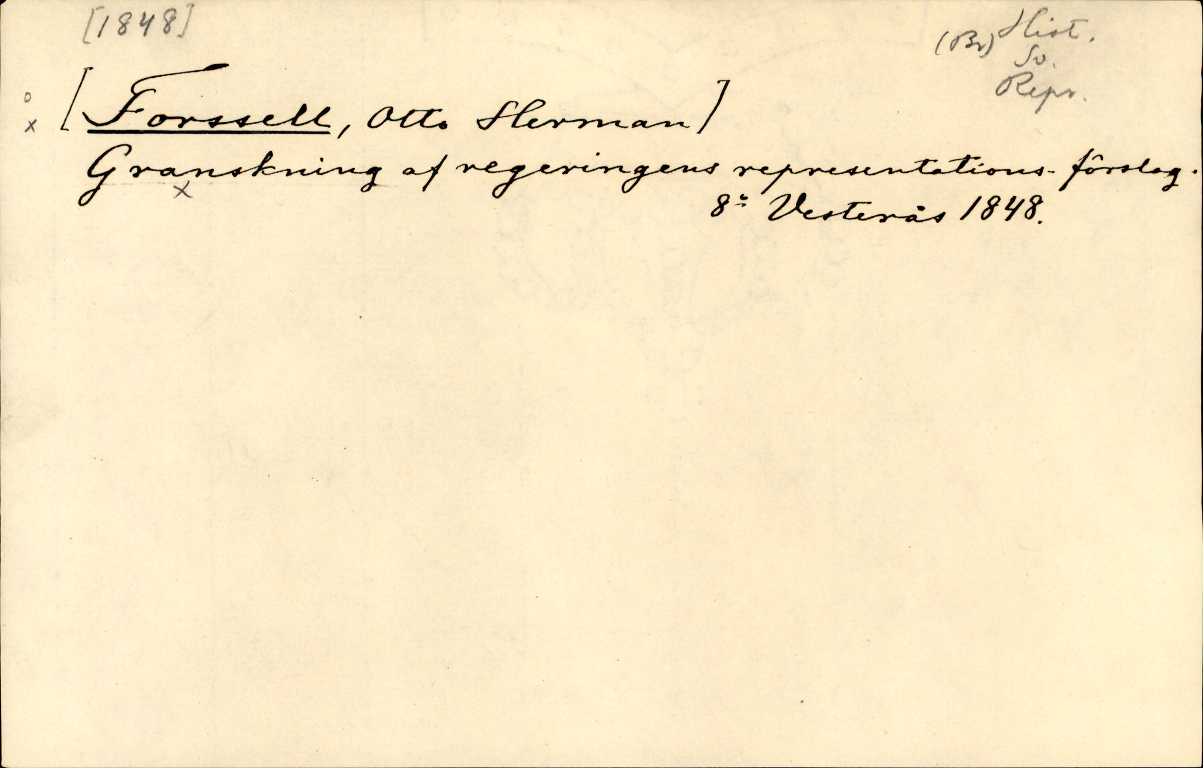 Catalogue Card