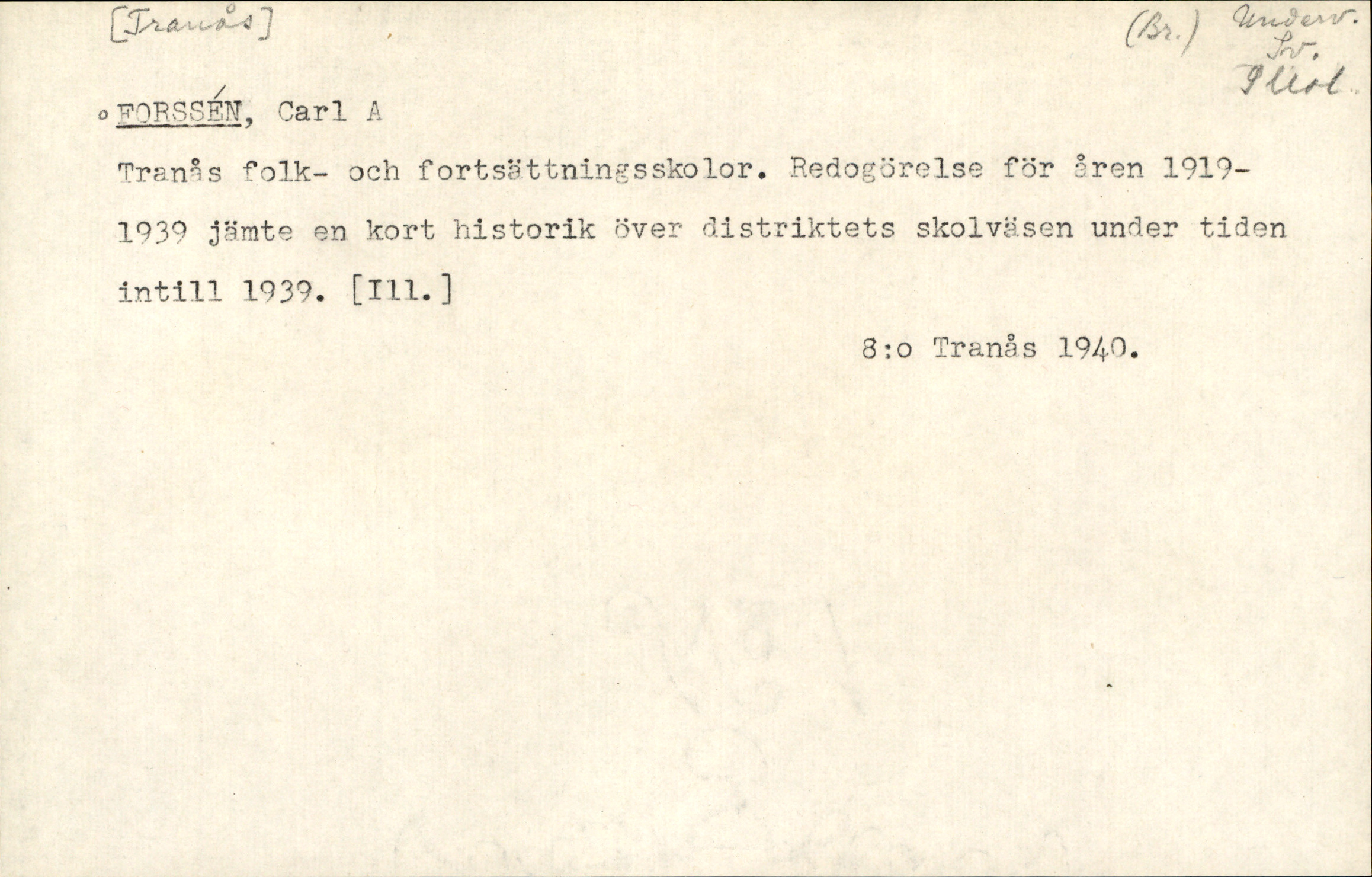 Catalogue Card