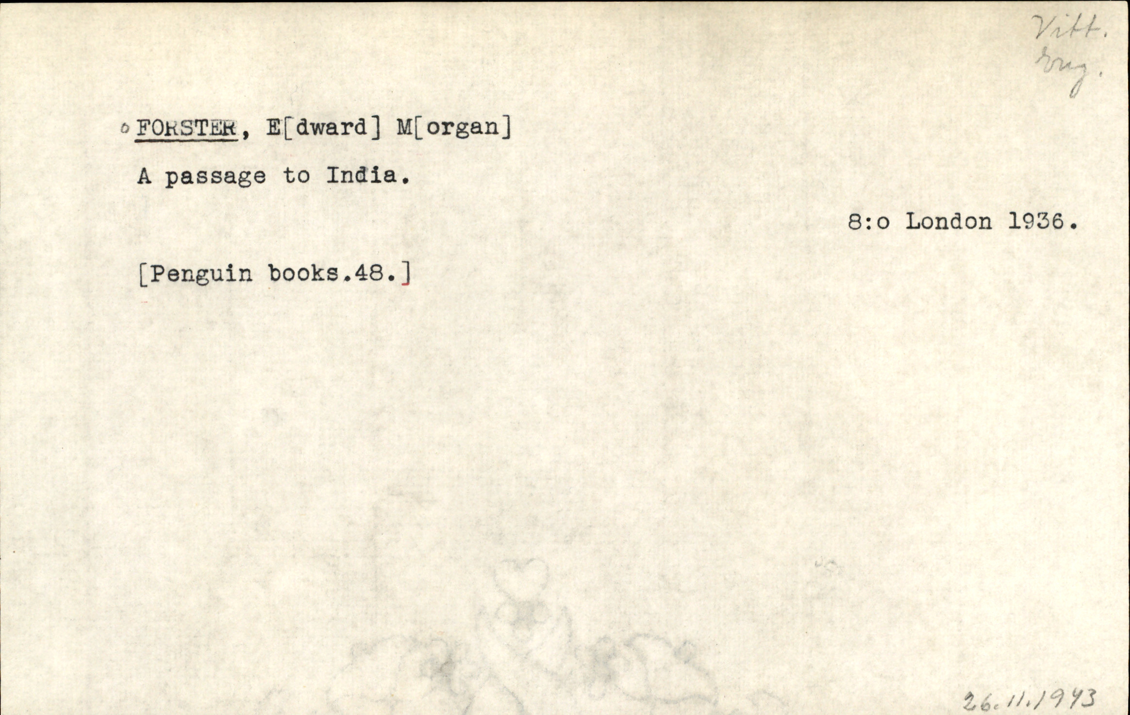 Catalogue Card