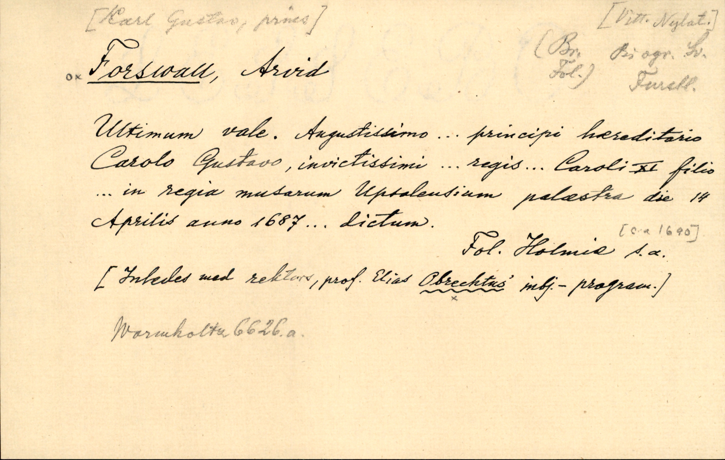 Catalogue Card