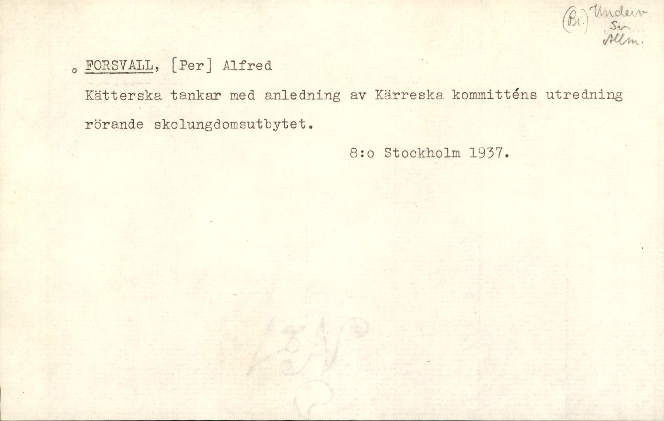 Catalogue Card