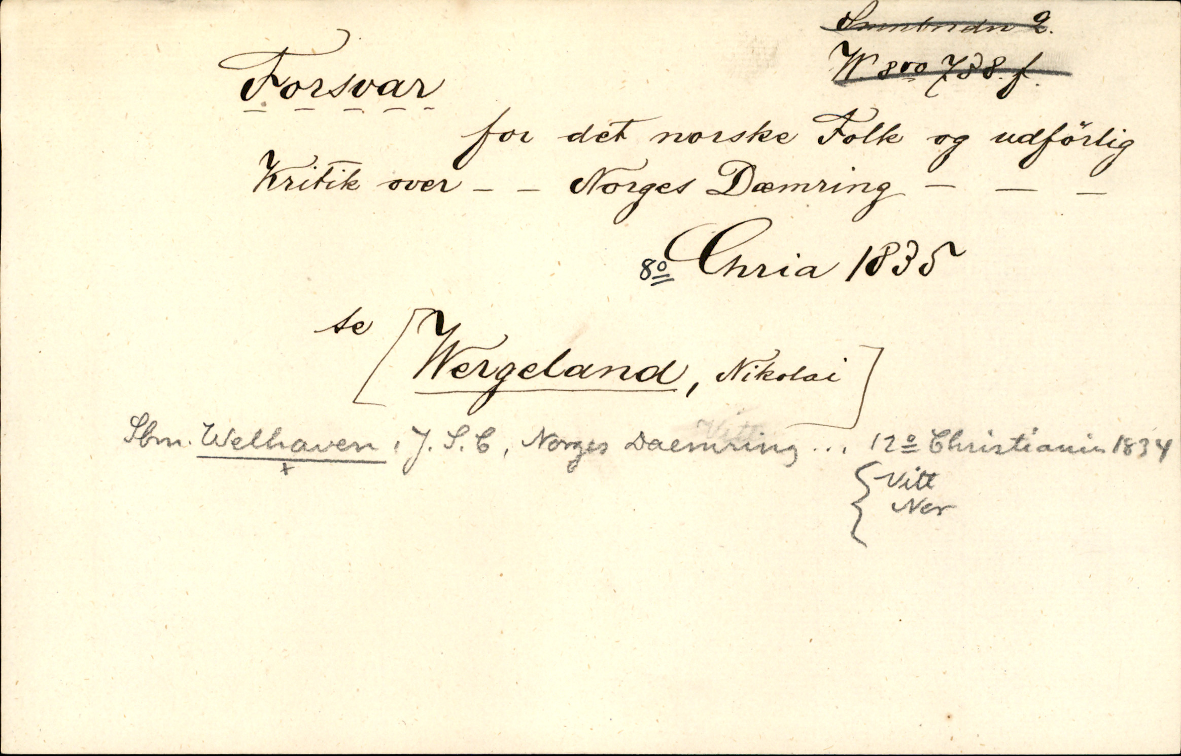 Catalogue Card