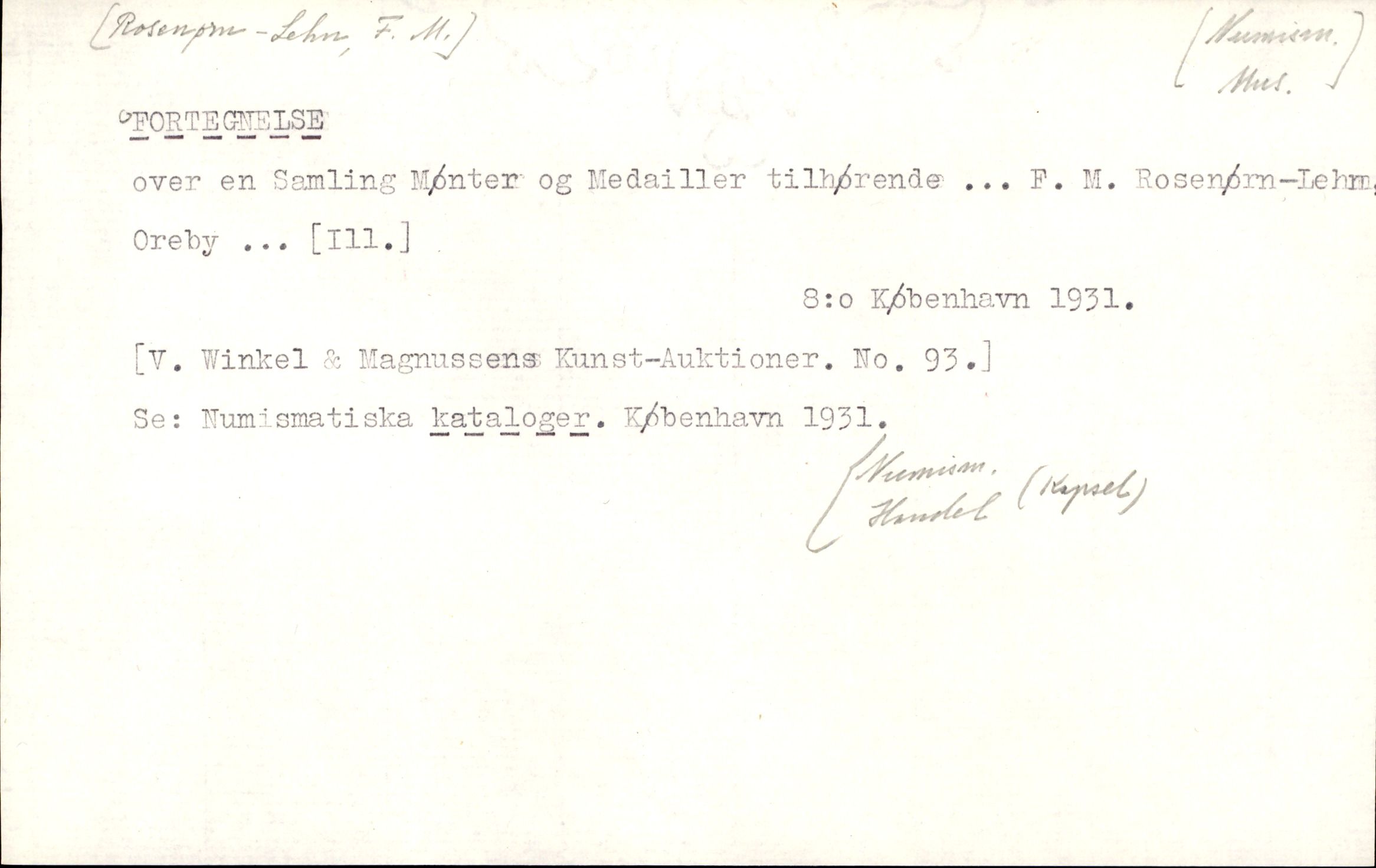 Catalogue Card