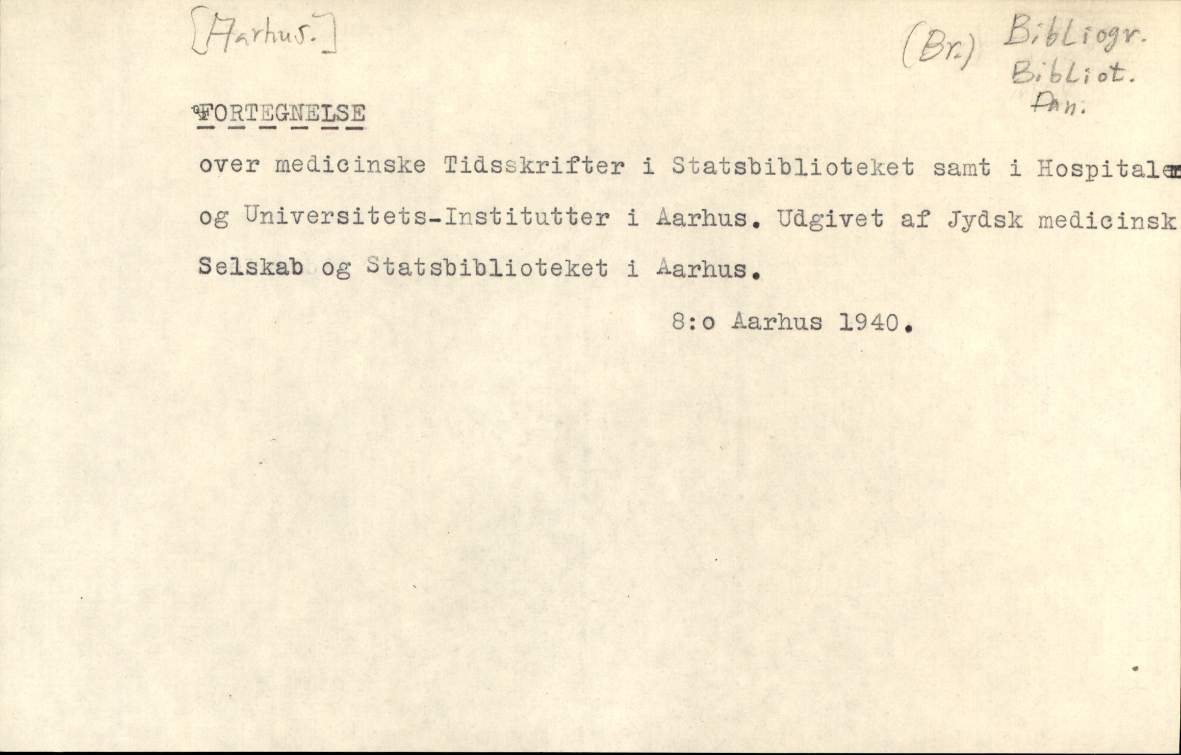 Catalogue Card