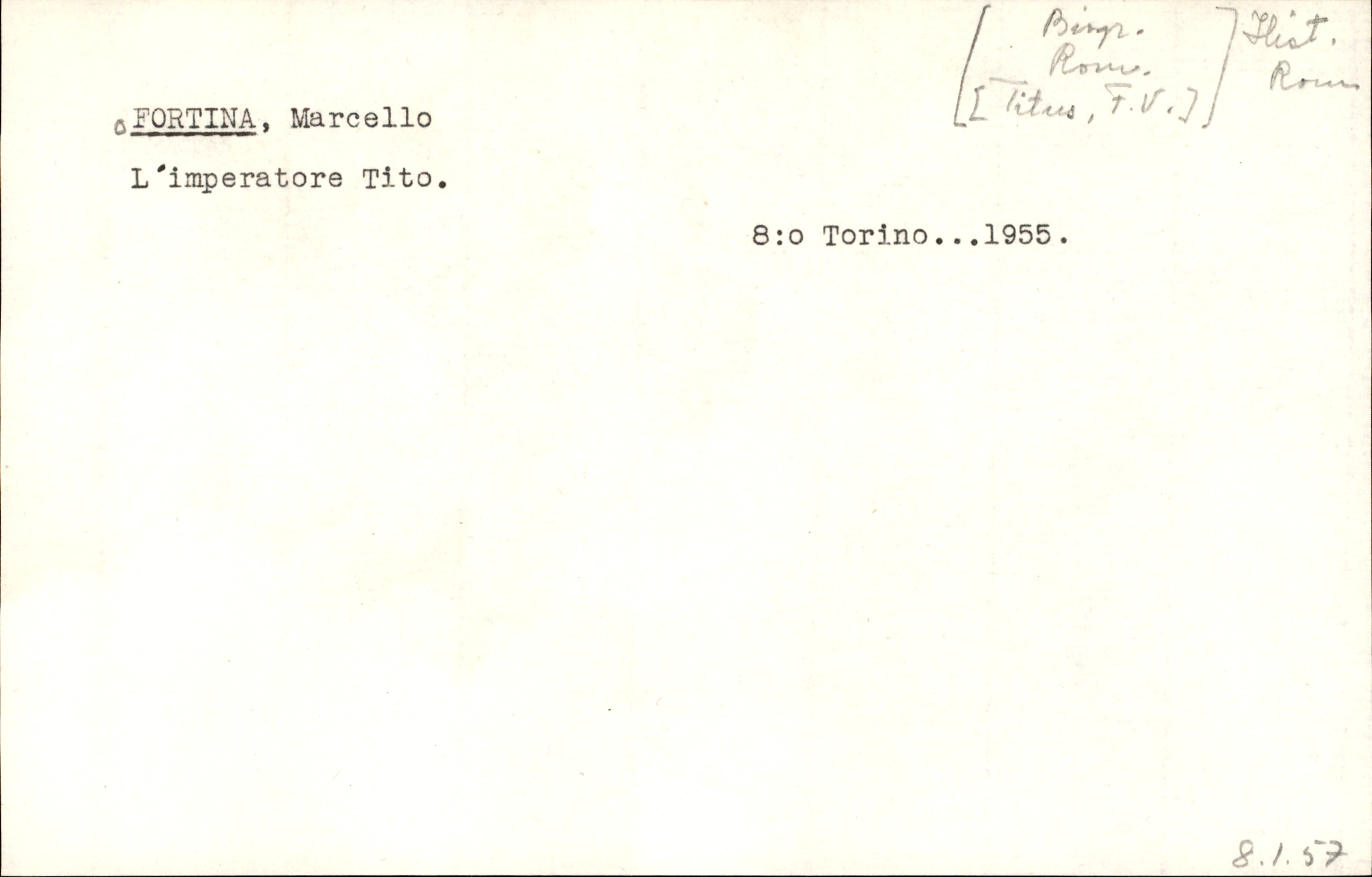 Catalogue Card