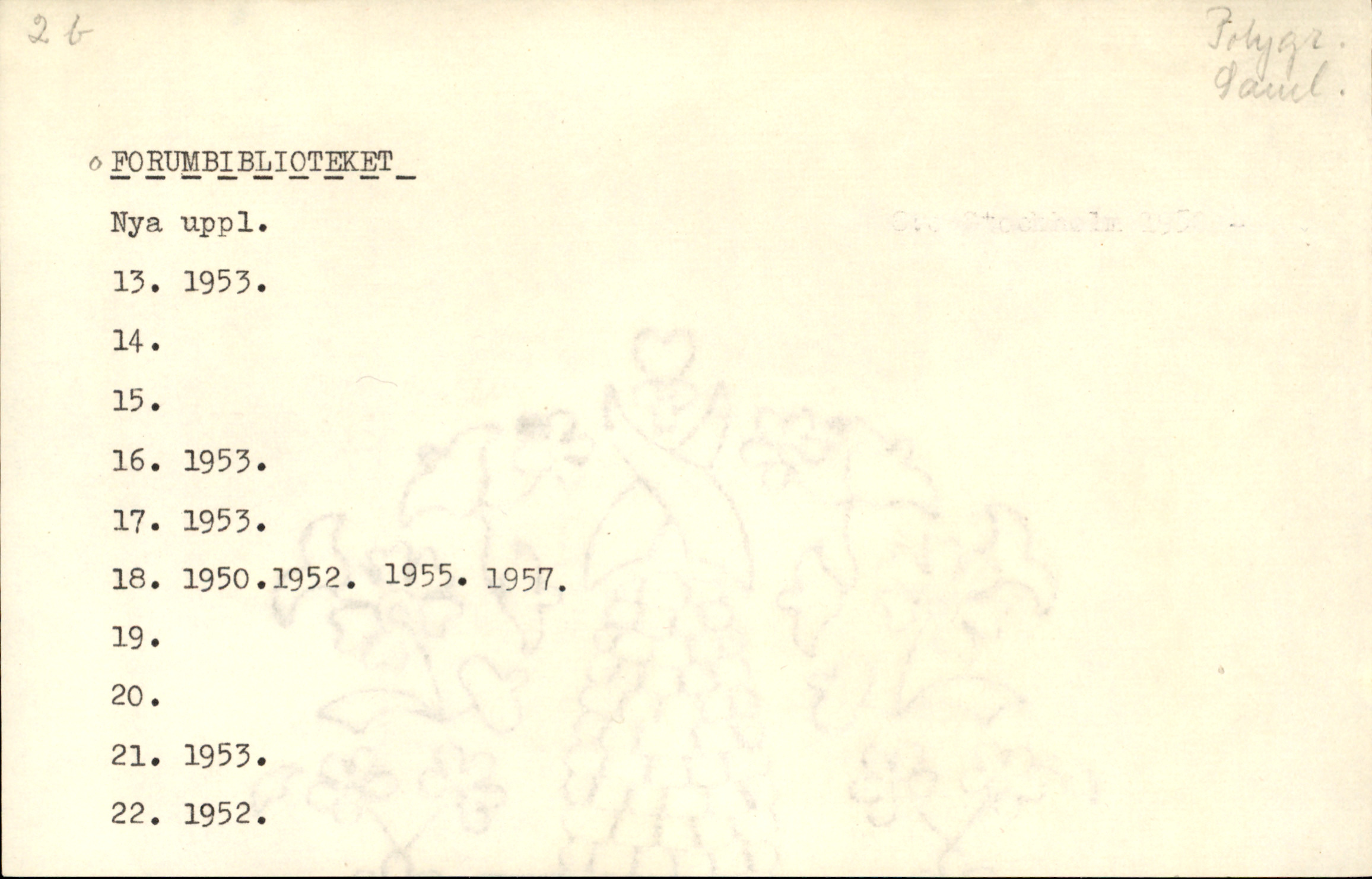 Catalogue Card