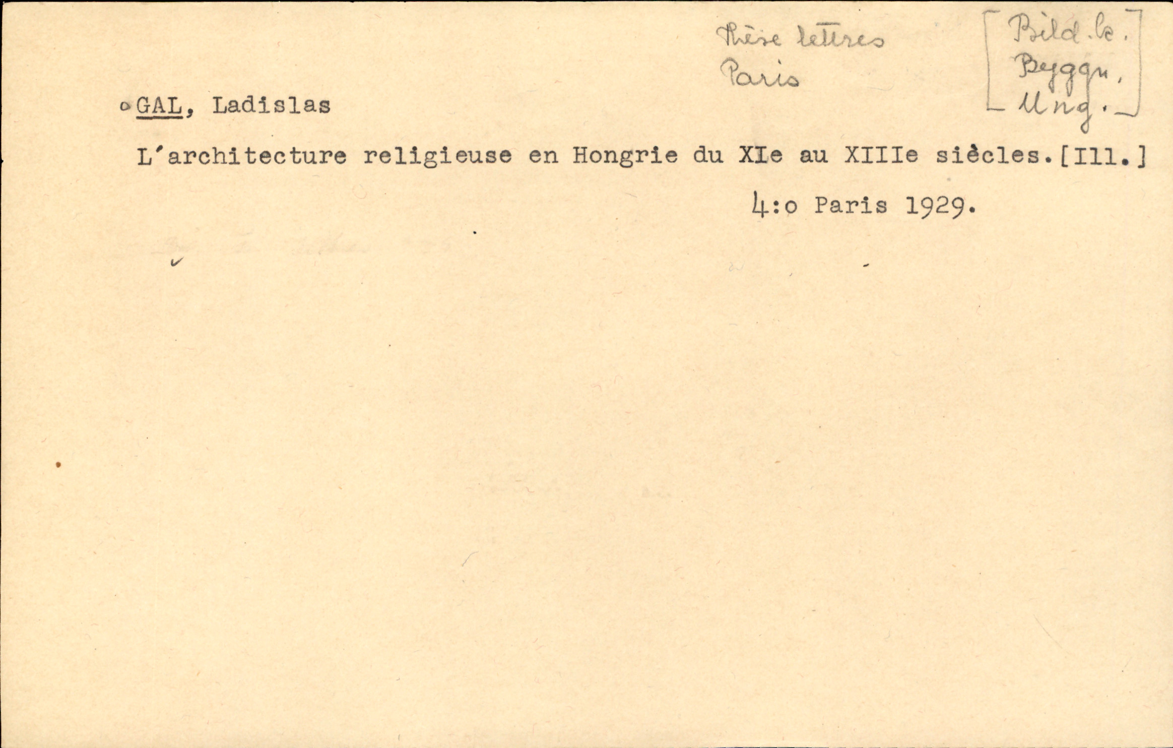 Catalogue Card