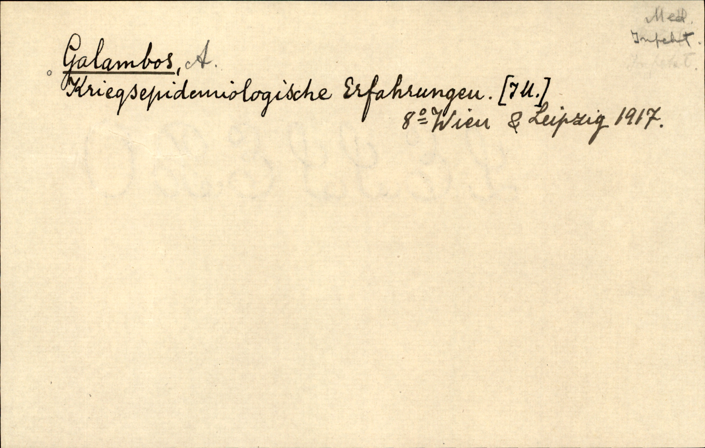 Catalogue Card
