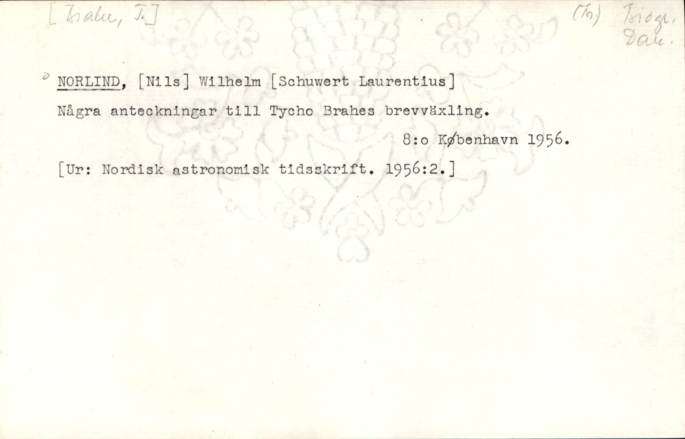 Catalogue Card