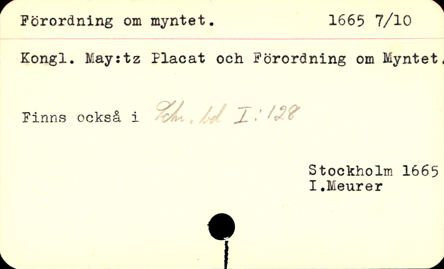 Catalogue Card