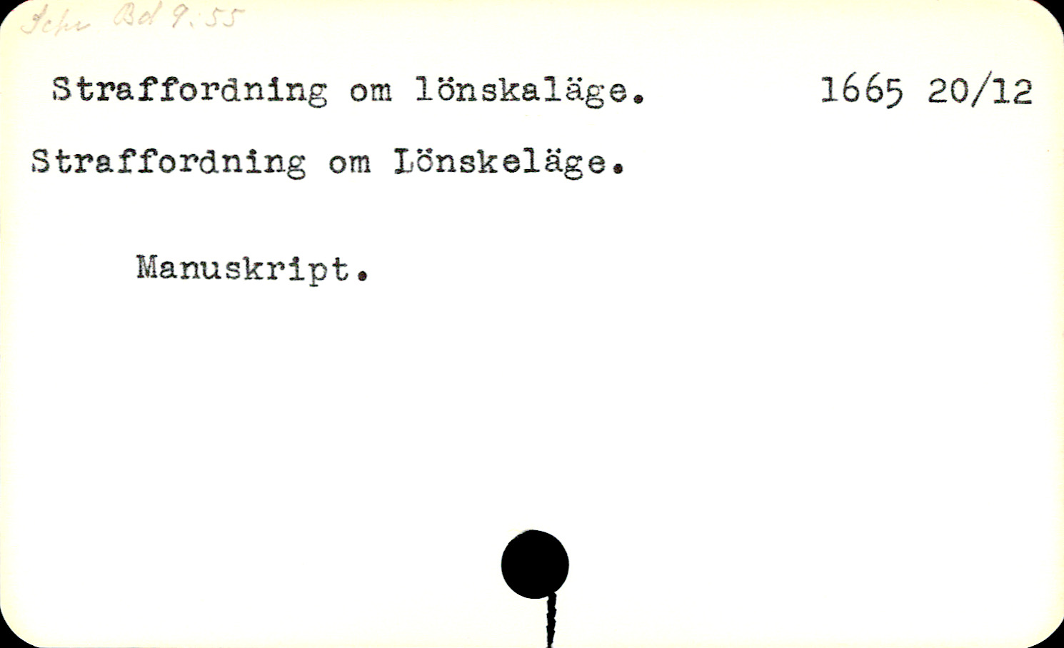 Catalogue Card