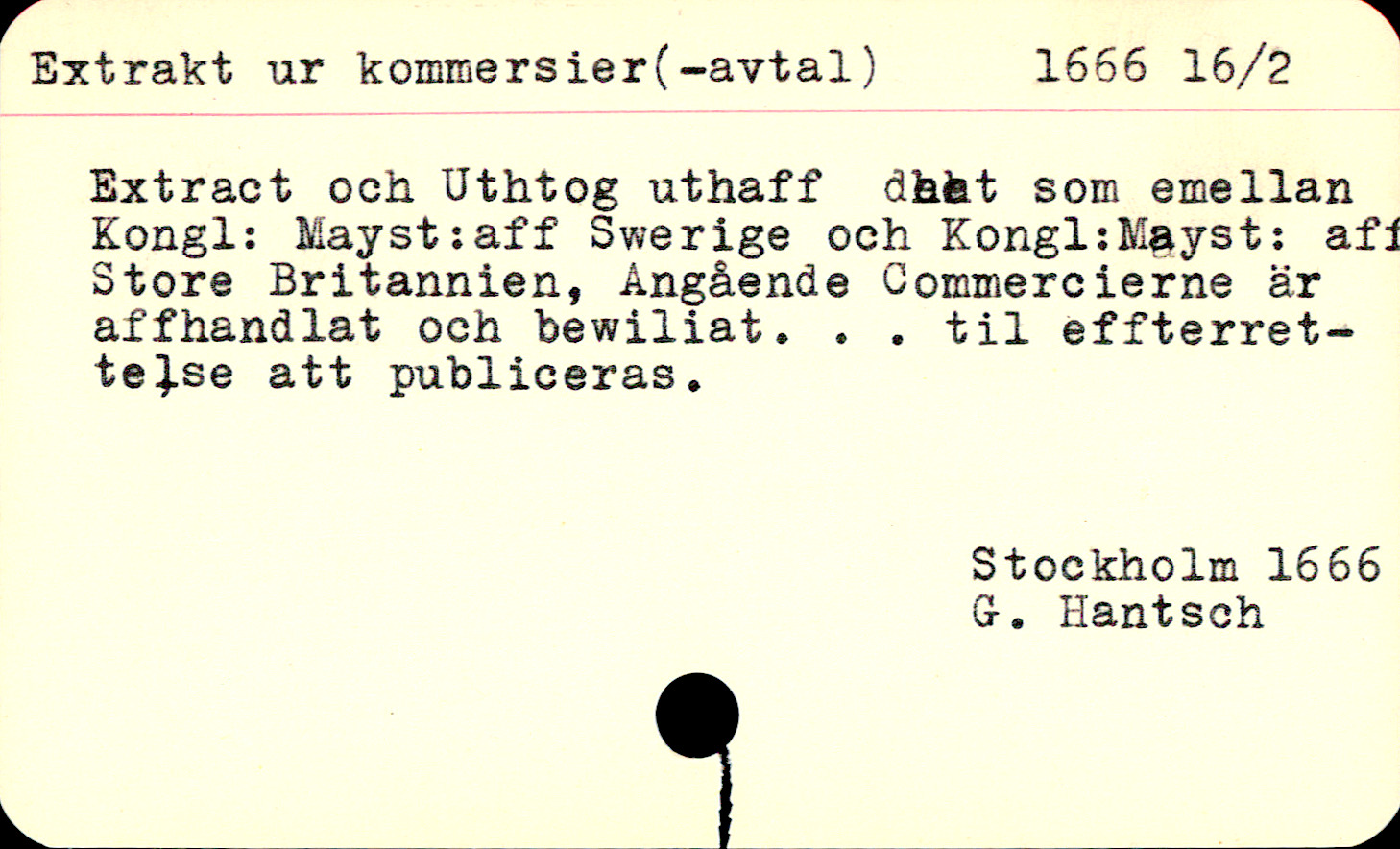 Catalogue Card