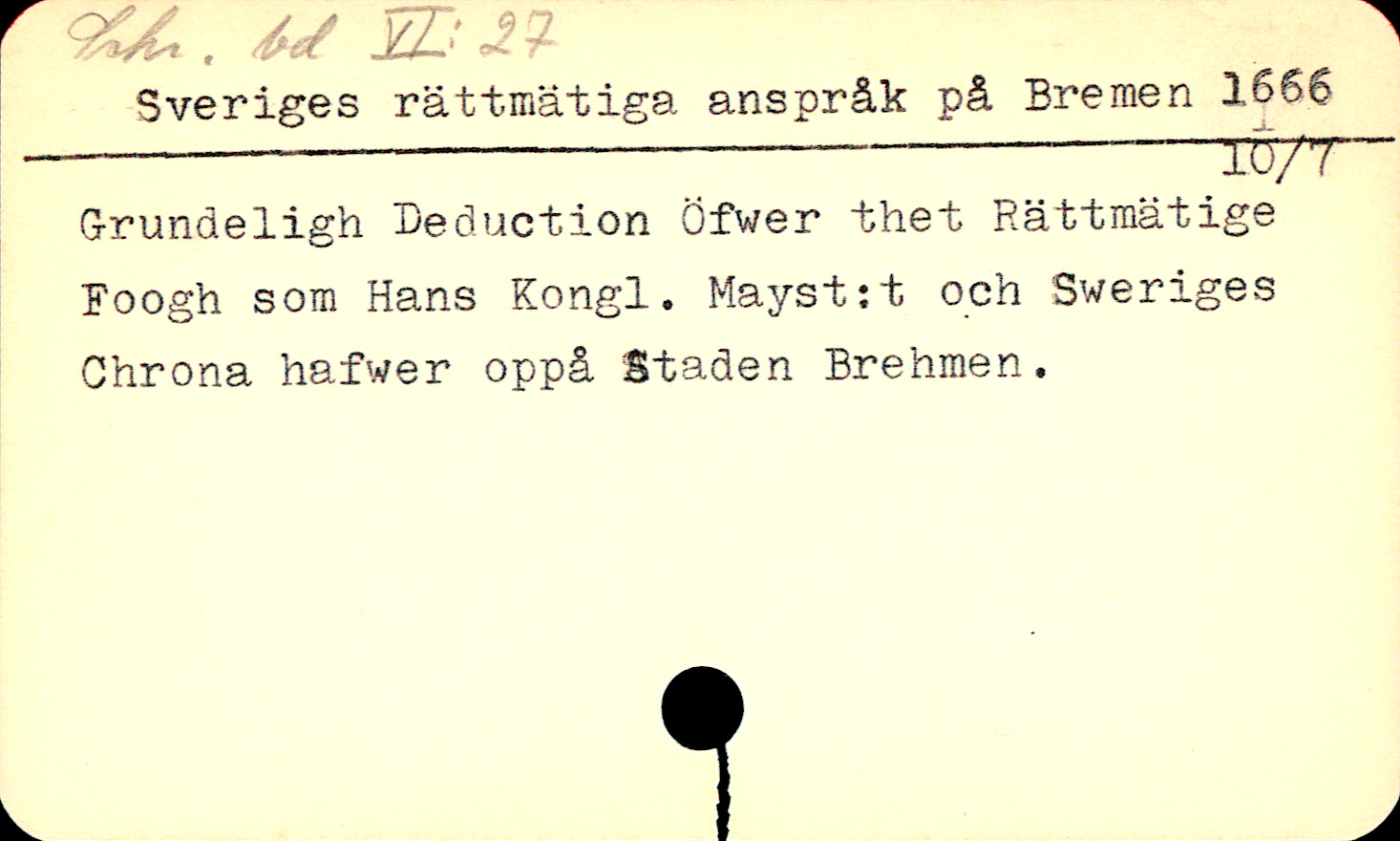 Catalogue Card