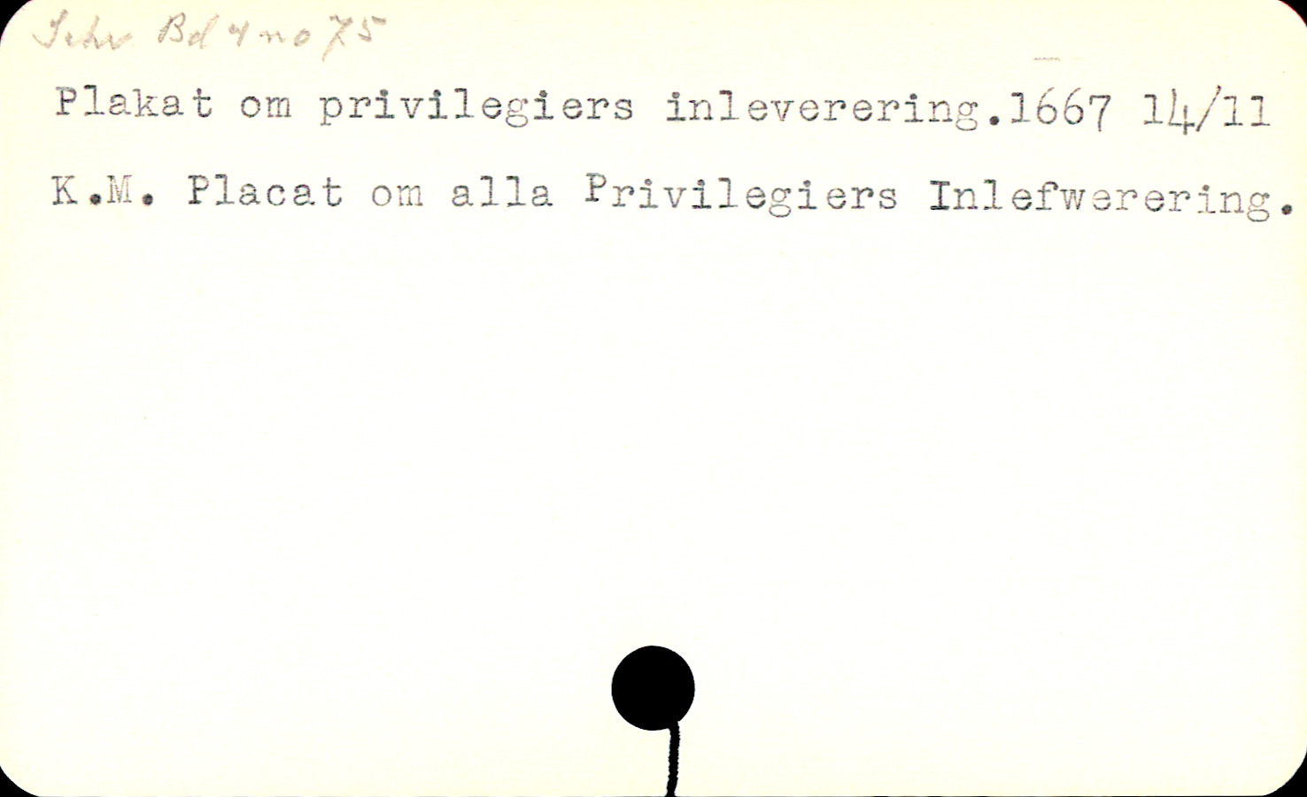 Catalogue Card