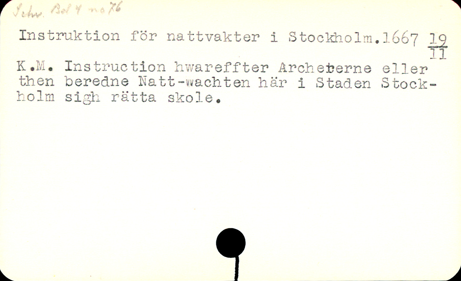 Catalogue Card