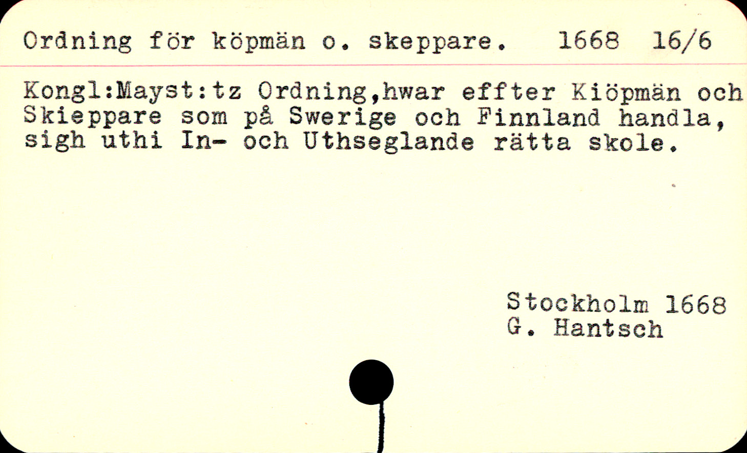 Catalogue Card