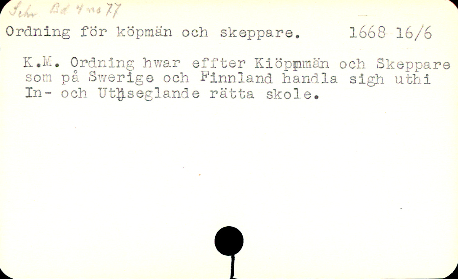 Catalogue Card