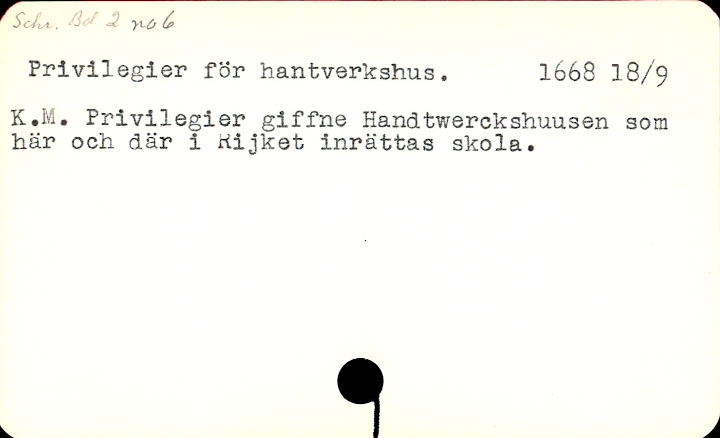 Catalogue Card