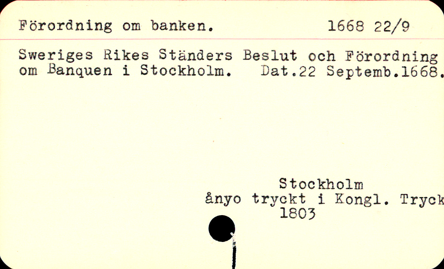 Catalogue Card