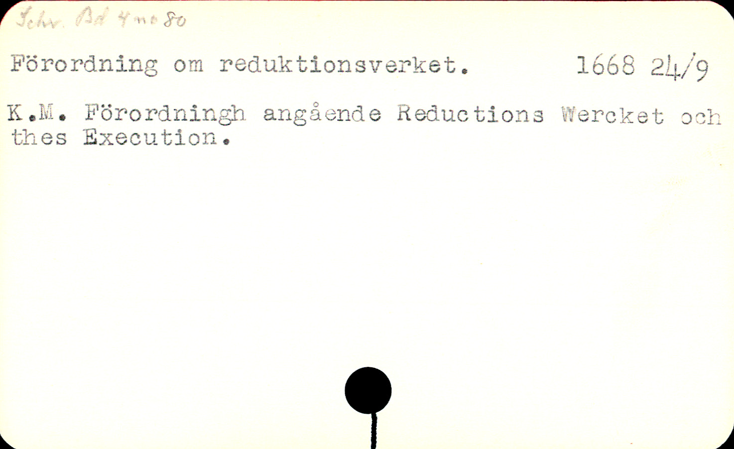 Catalogue Card