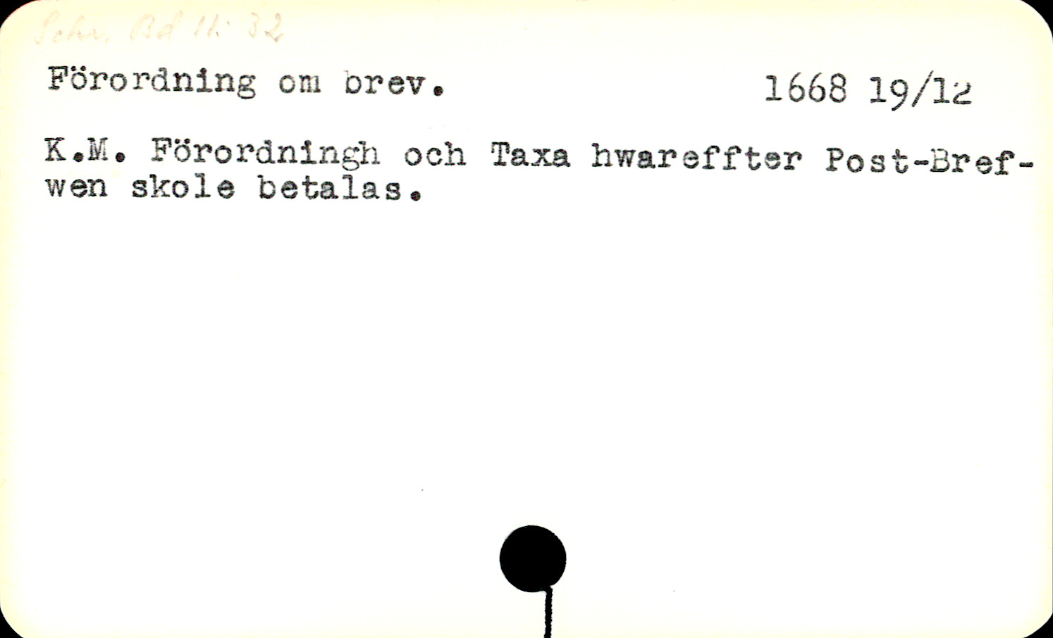 Catalogue Card