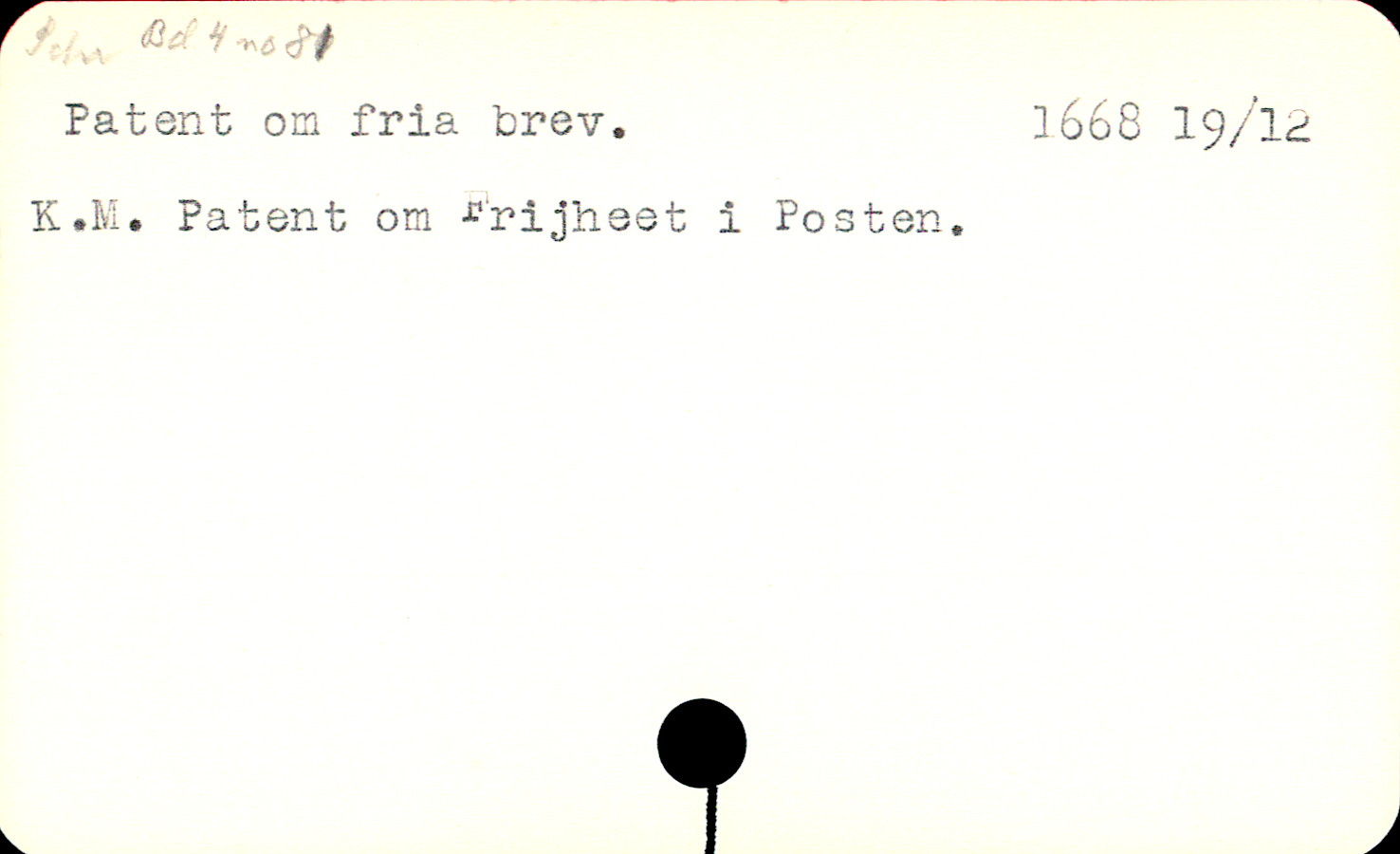 Catalogue Card