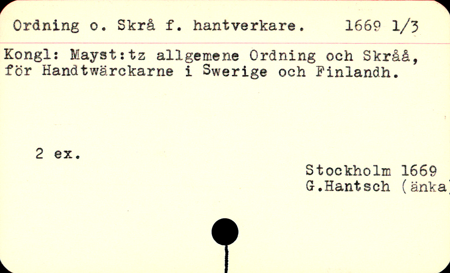 Catalogue Card