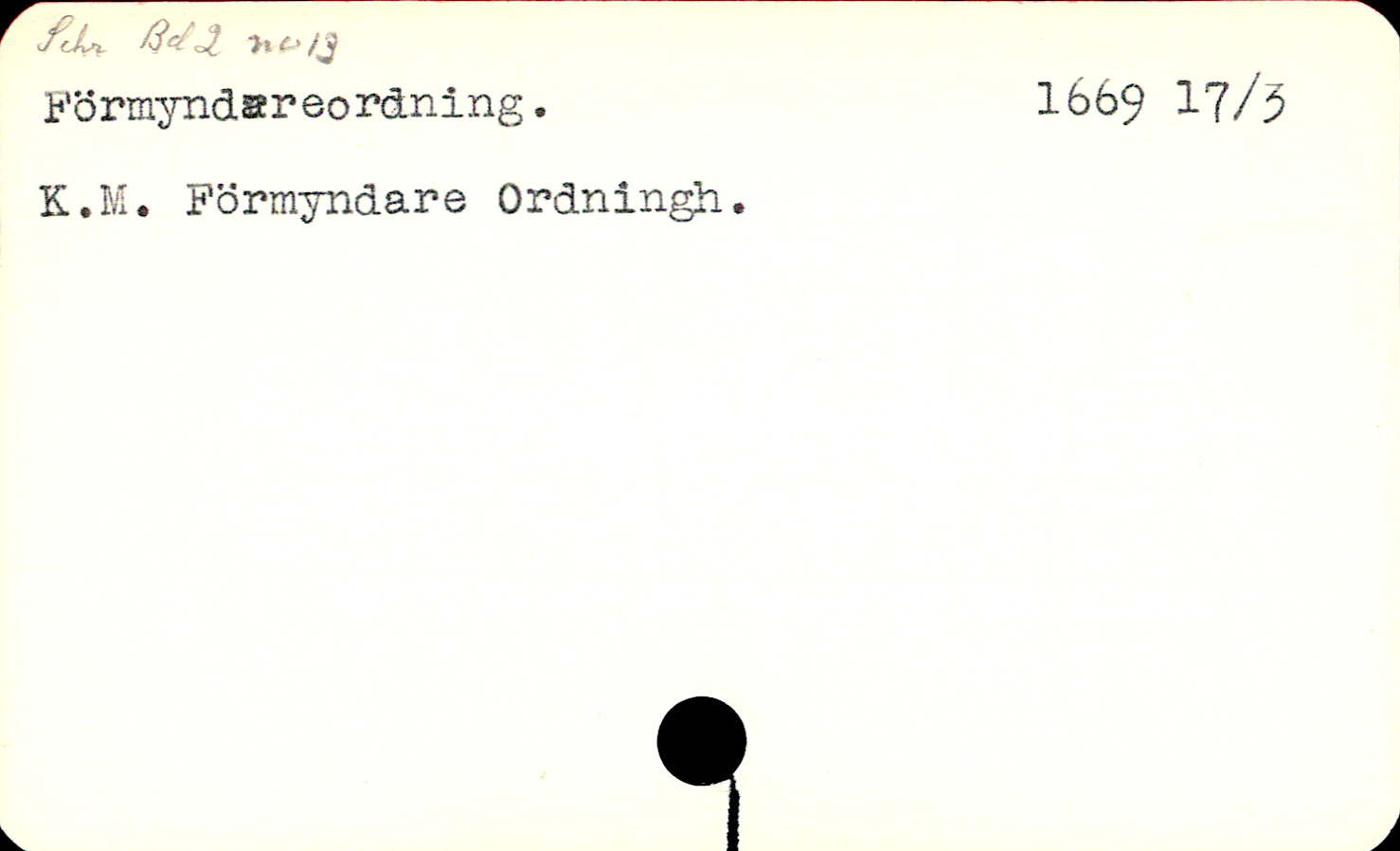 Catalogue Card