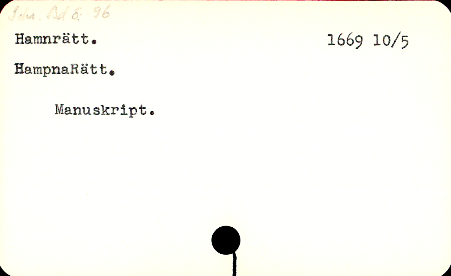 Catalogue Card
