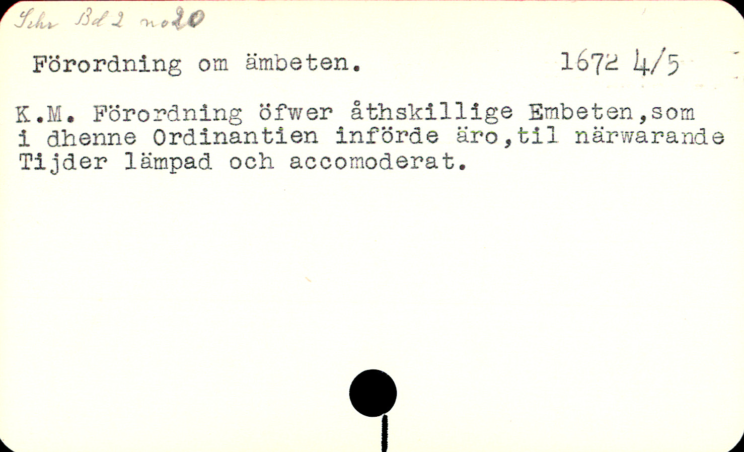 Catalogue Card