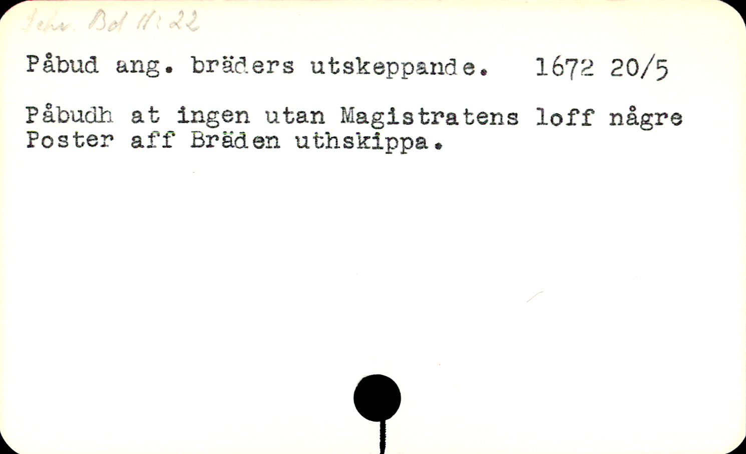 Catalogue Card