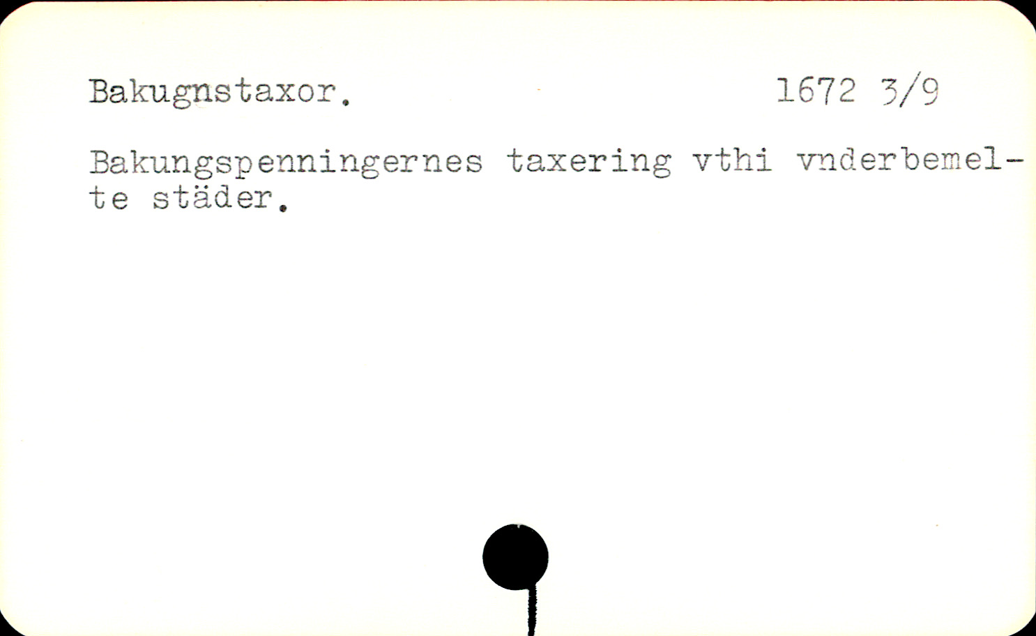 Catalogue Card