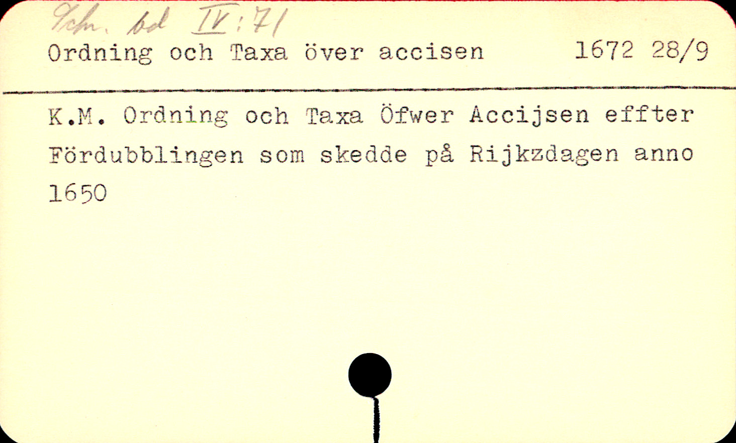 Catalogue Card