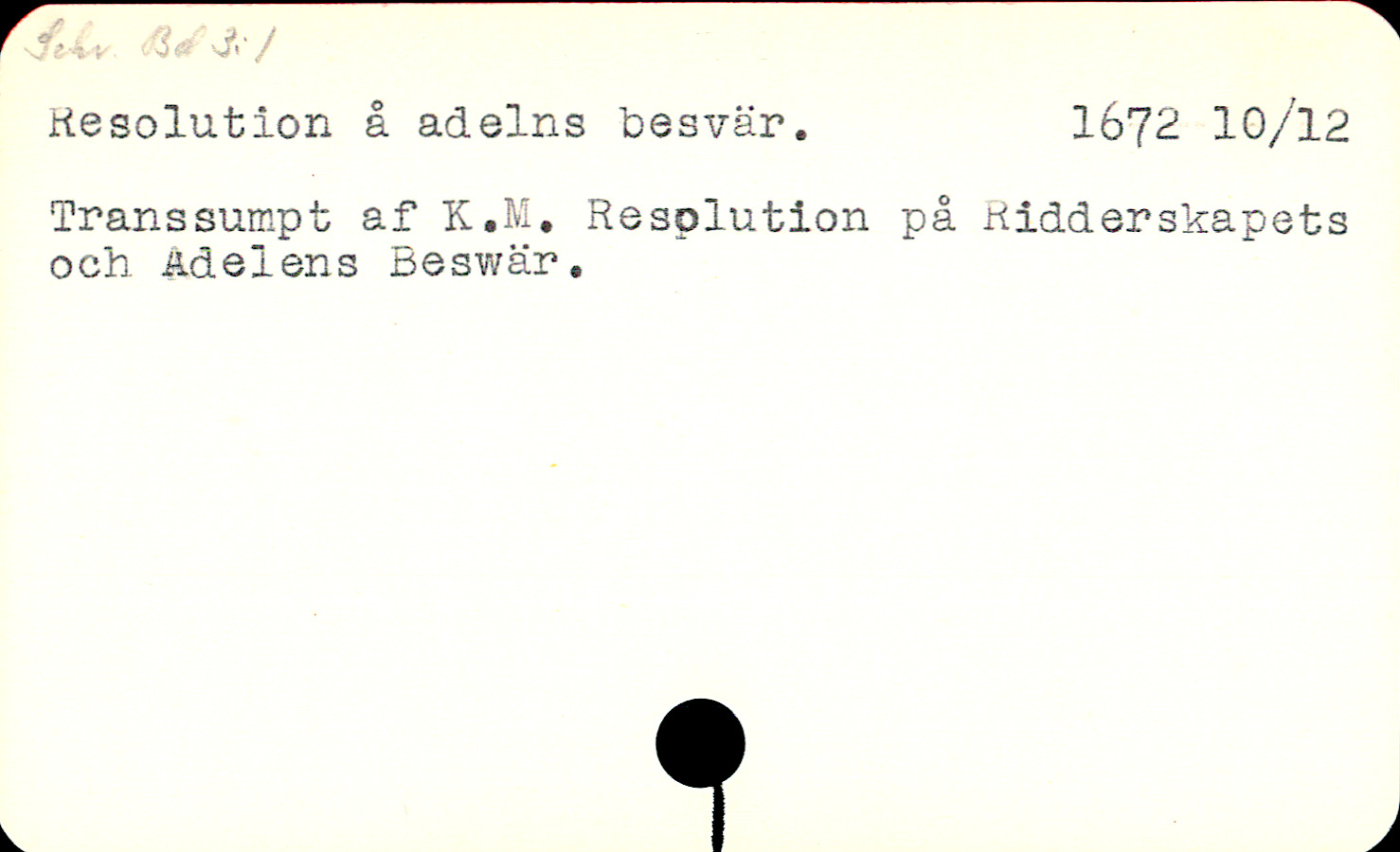 Catalogue Card