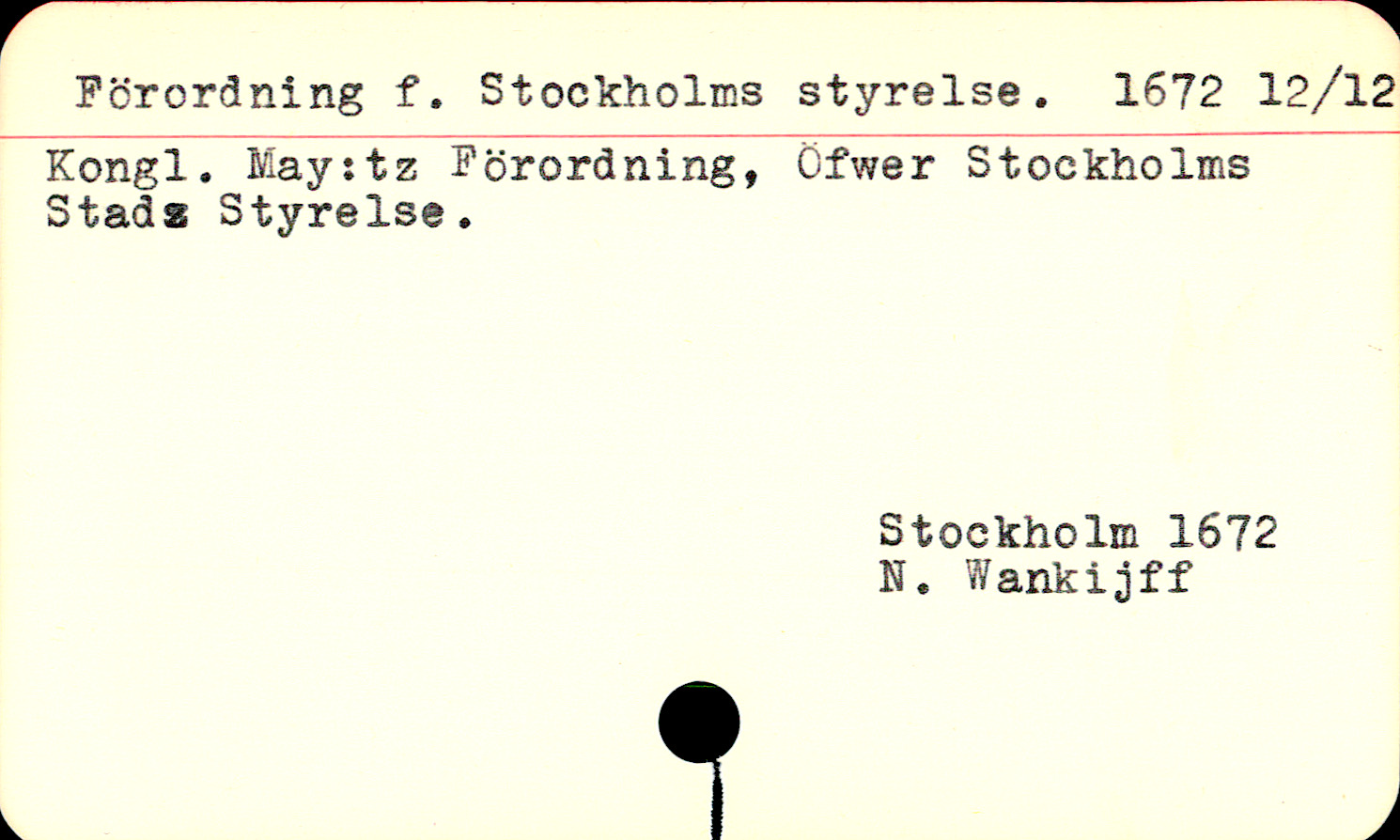 Catalogue Card