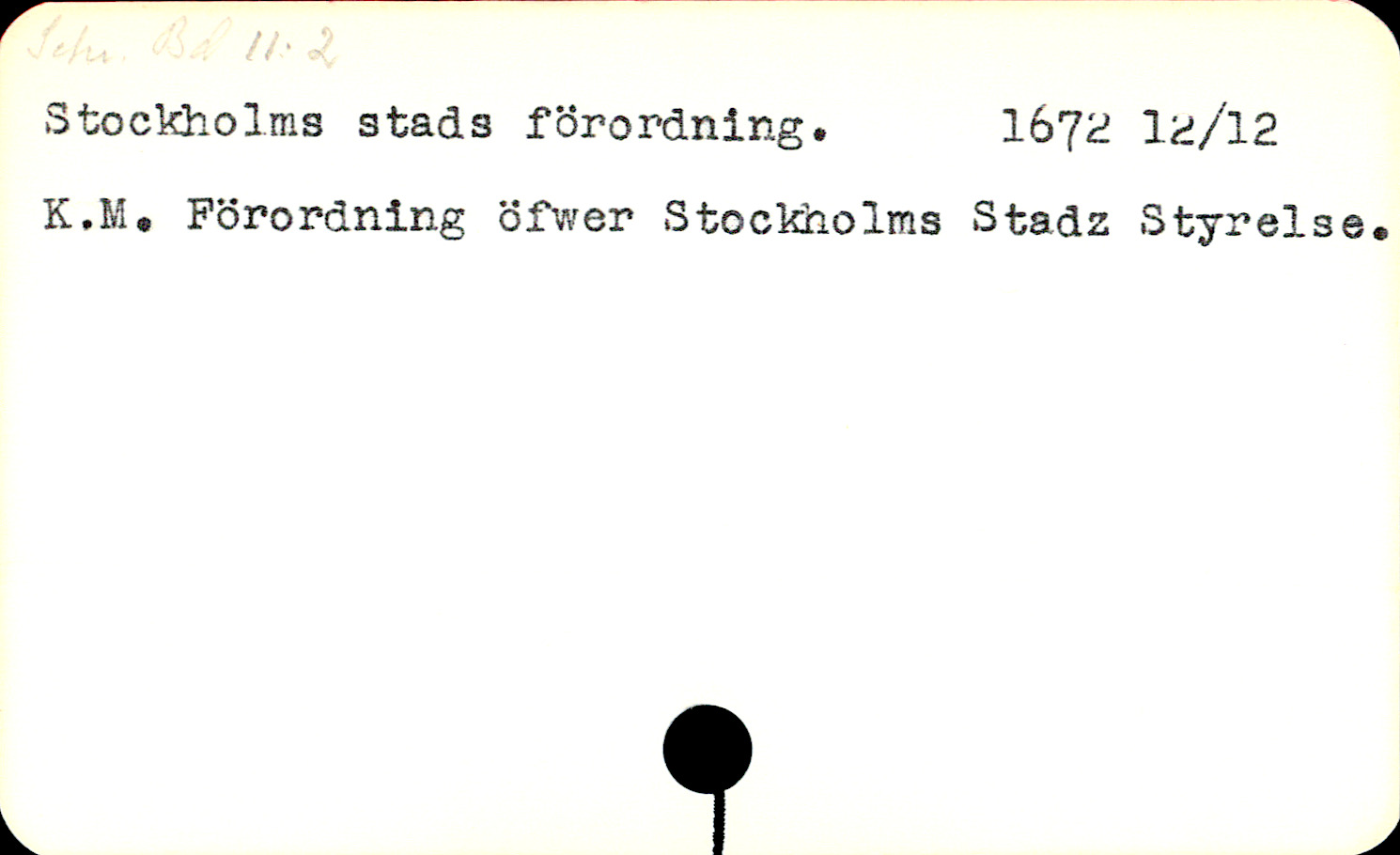 Catalogue Card