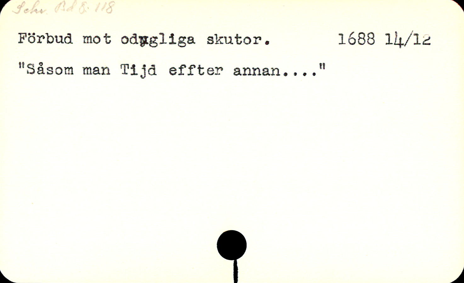 Catalogue Card
