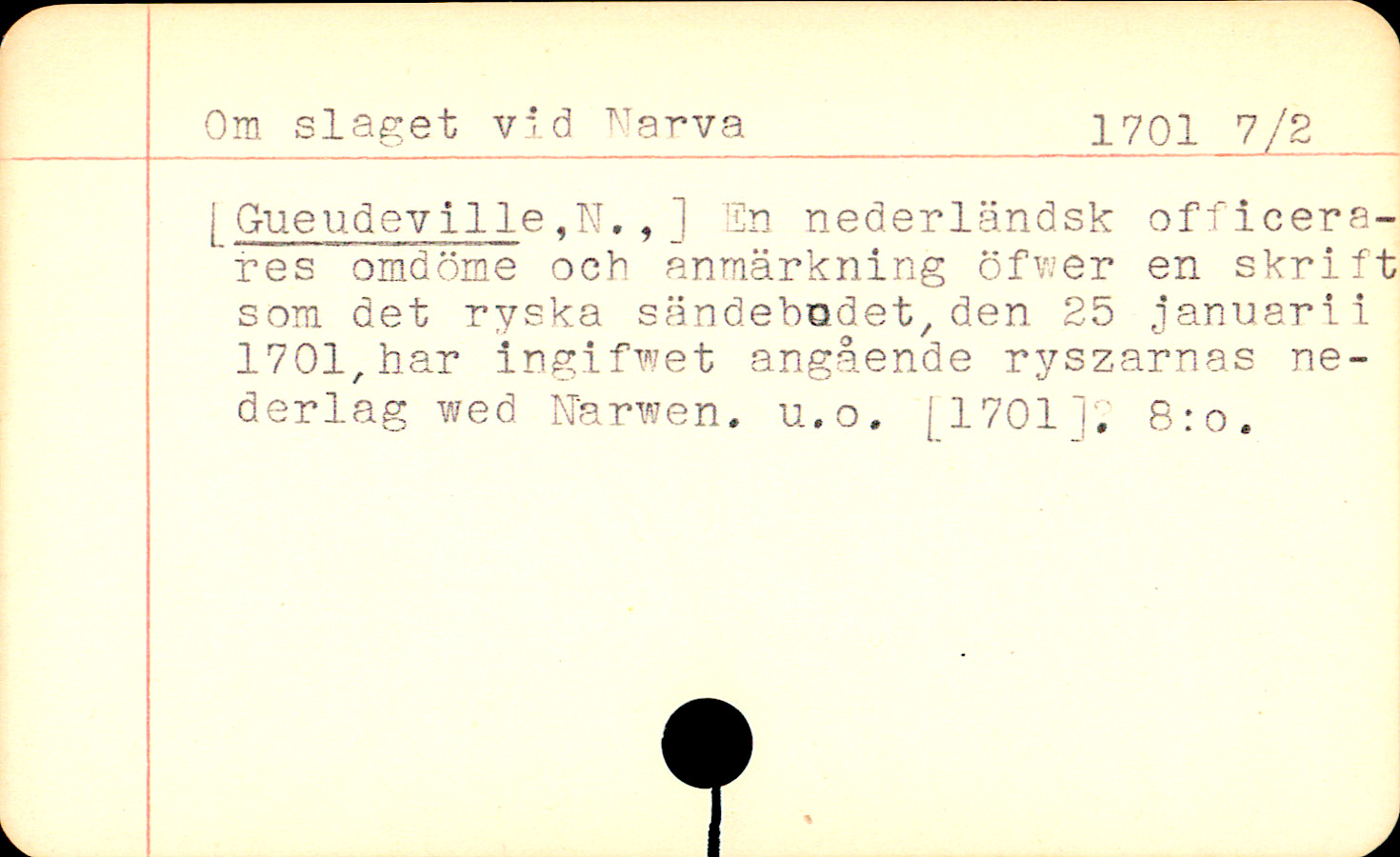 Catalogue Card