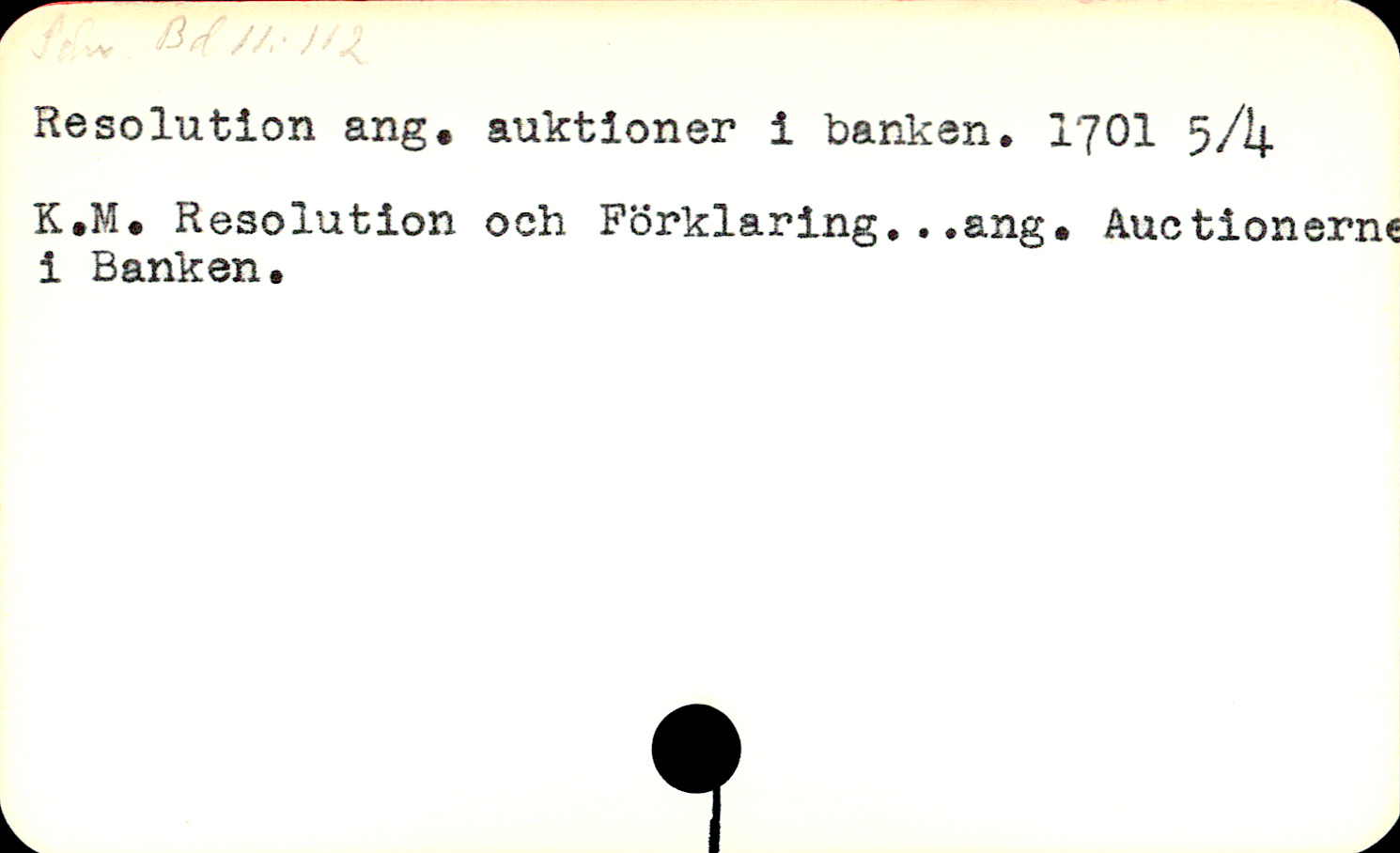 Catalogue Card