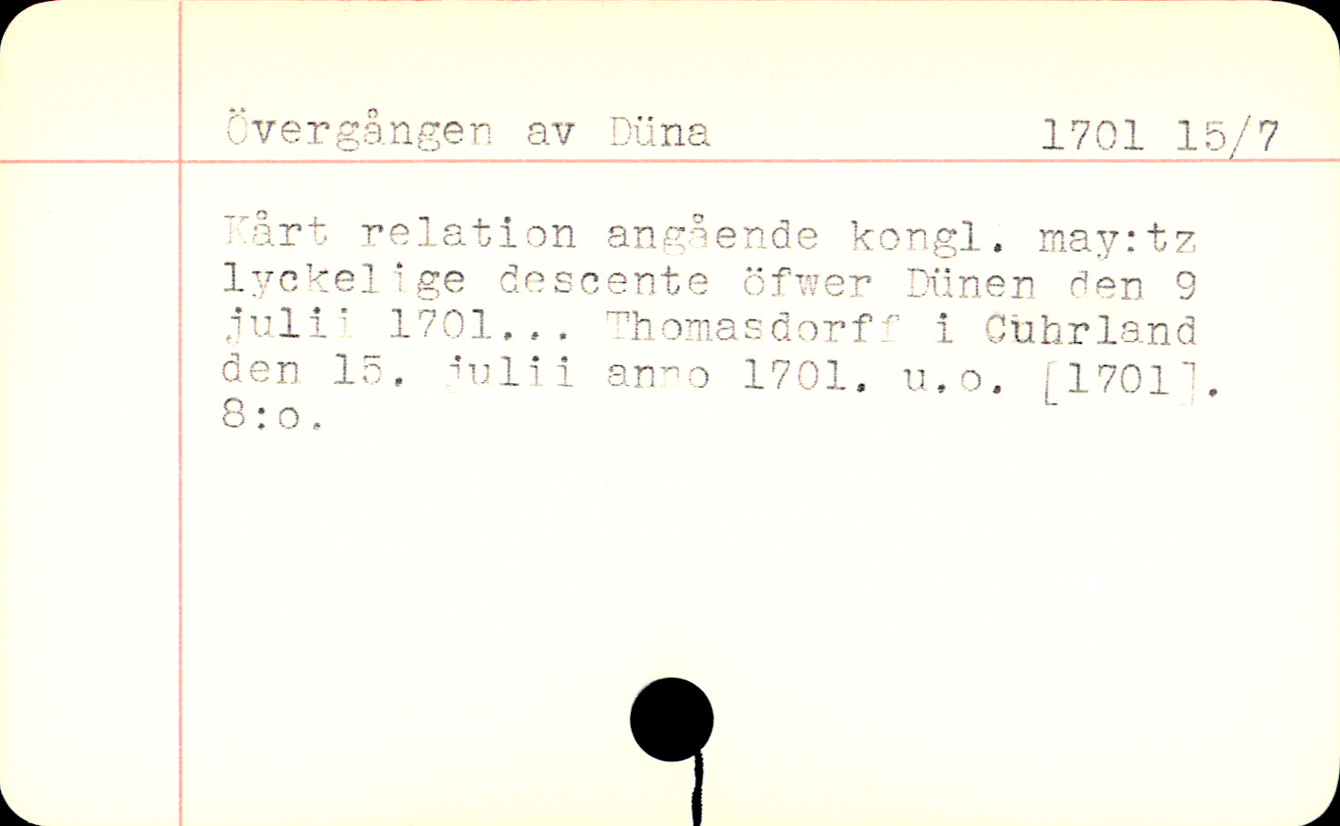 Catalogue Card