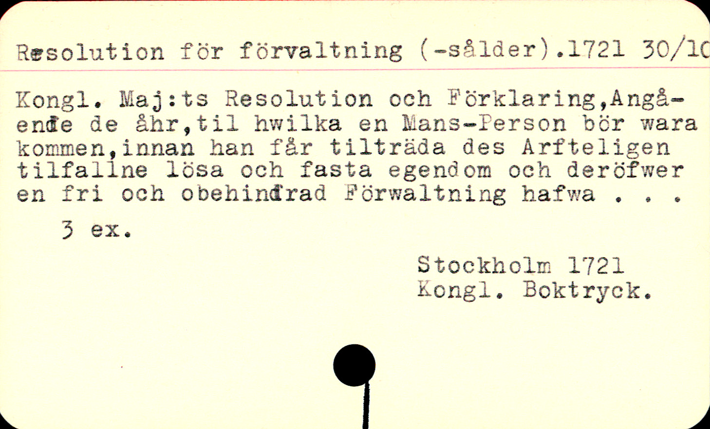 Catalogue Card