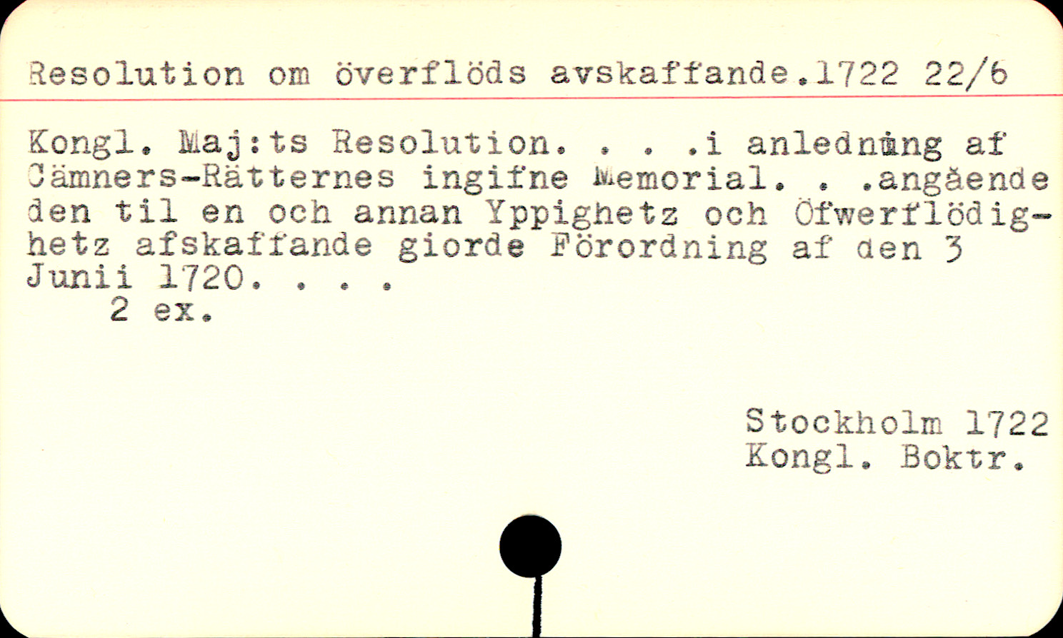Catalogue Card