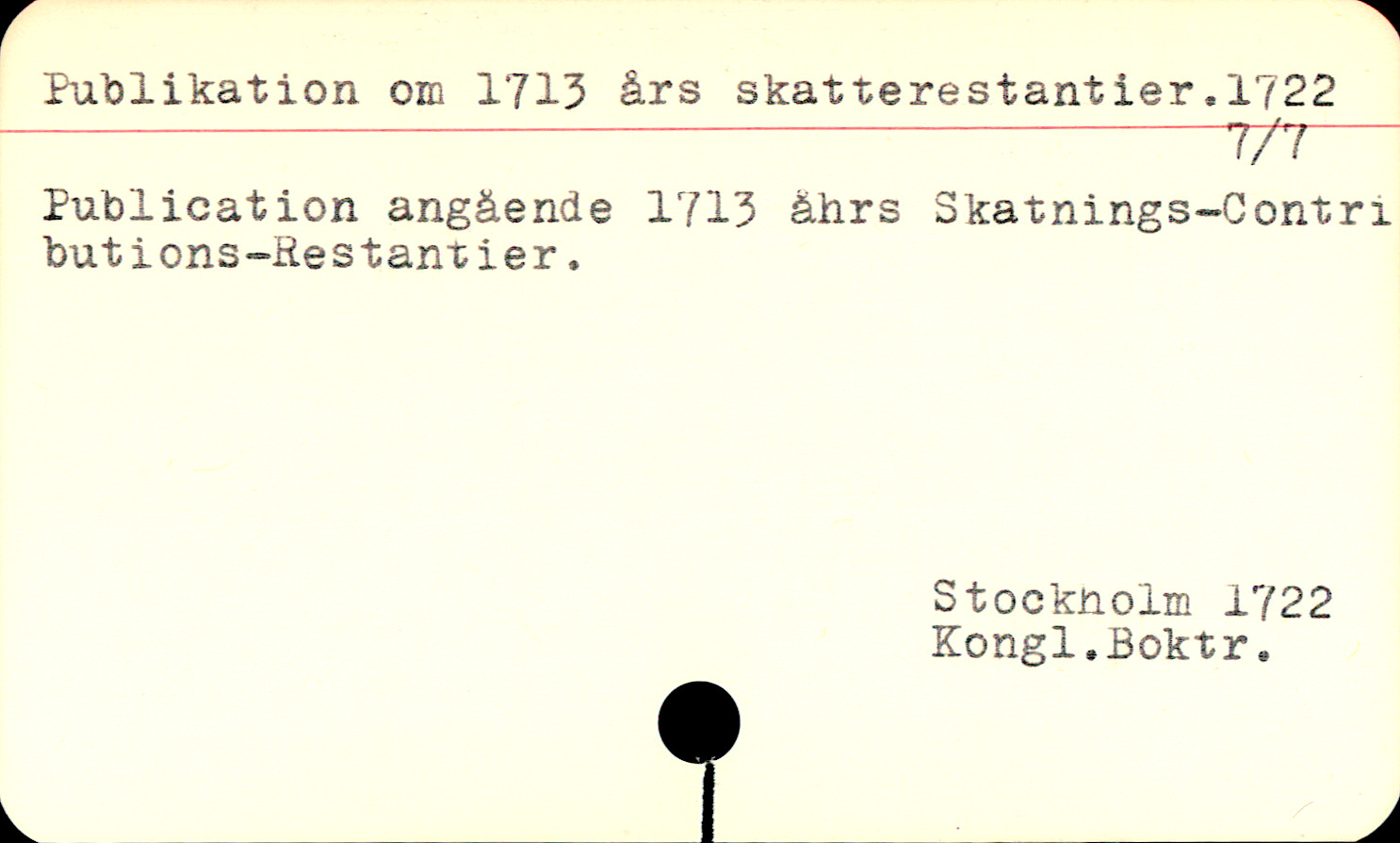 Catalogue Card