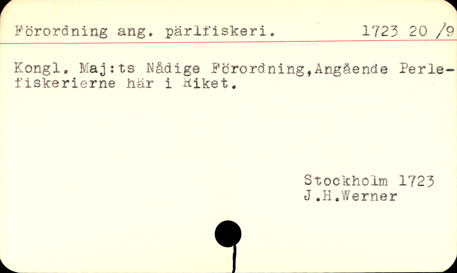 Catalogue Card