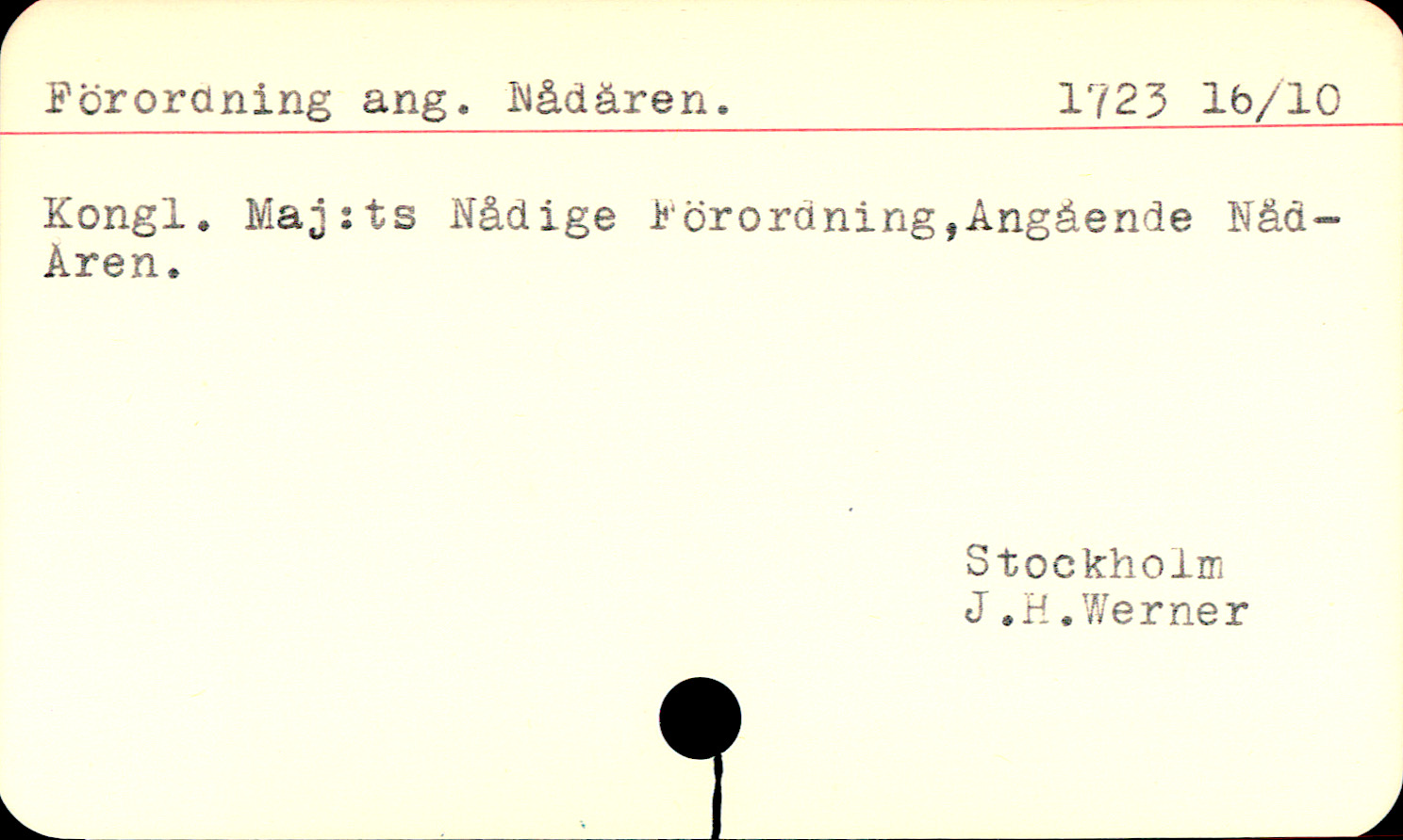 Catalogue Card