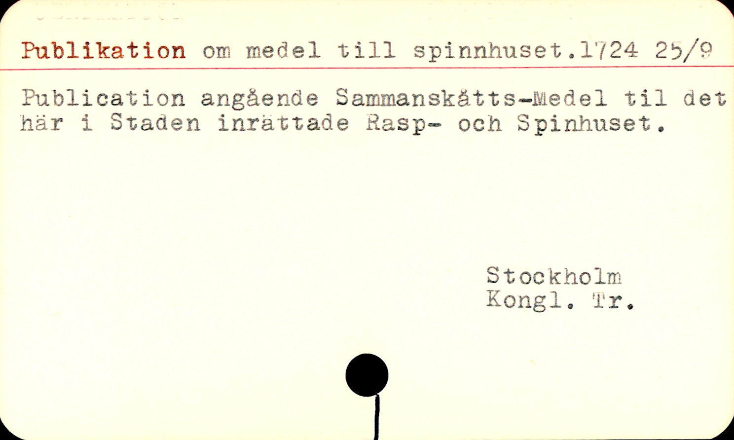 Catalogue Card