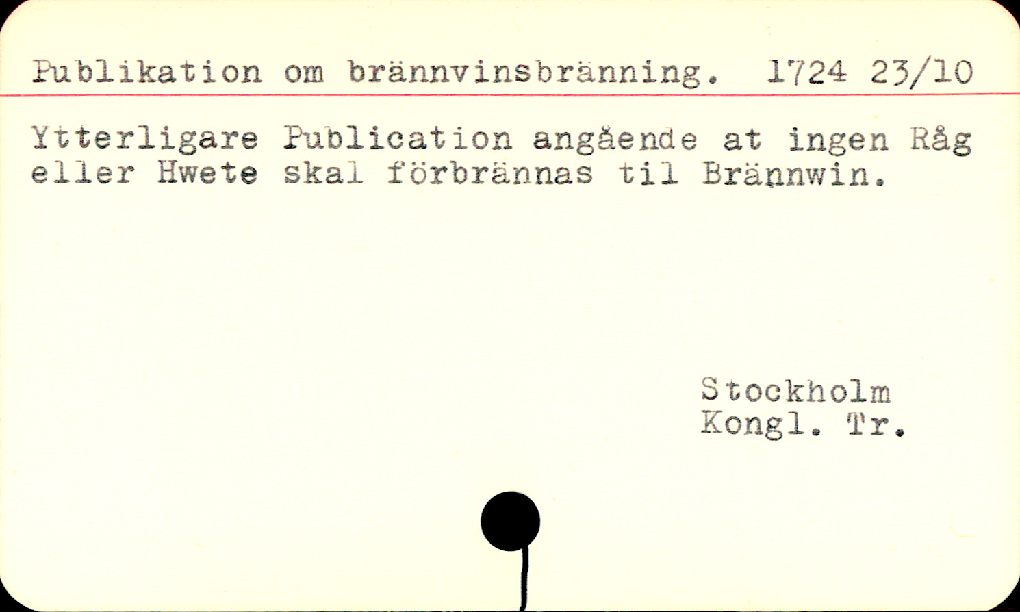 Catalogue Card