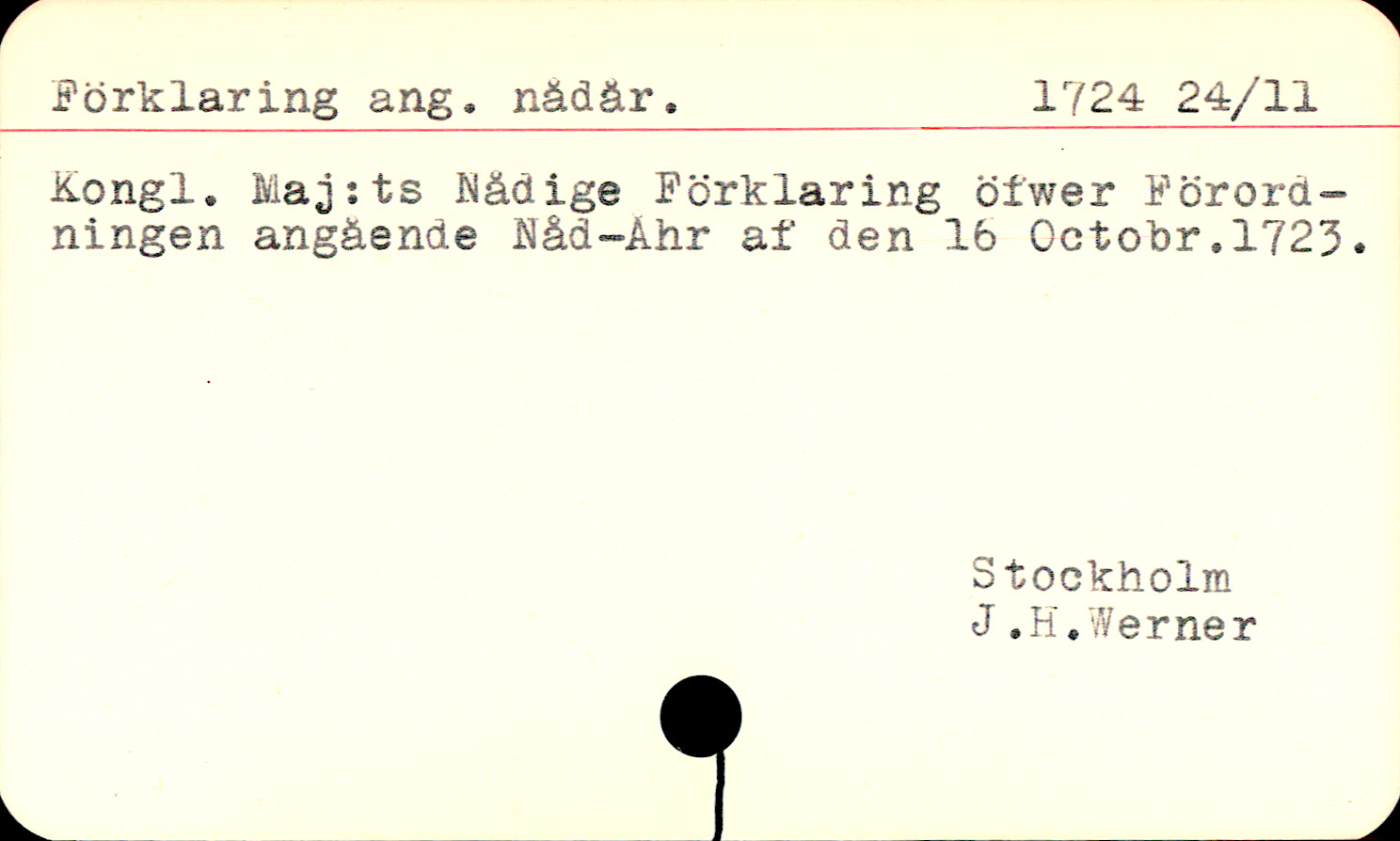 Catalogue Card