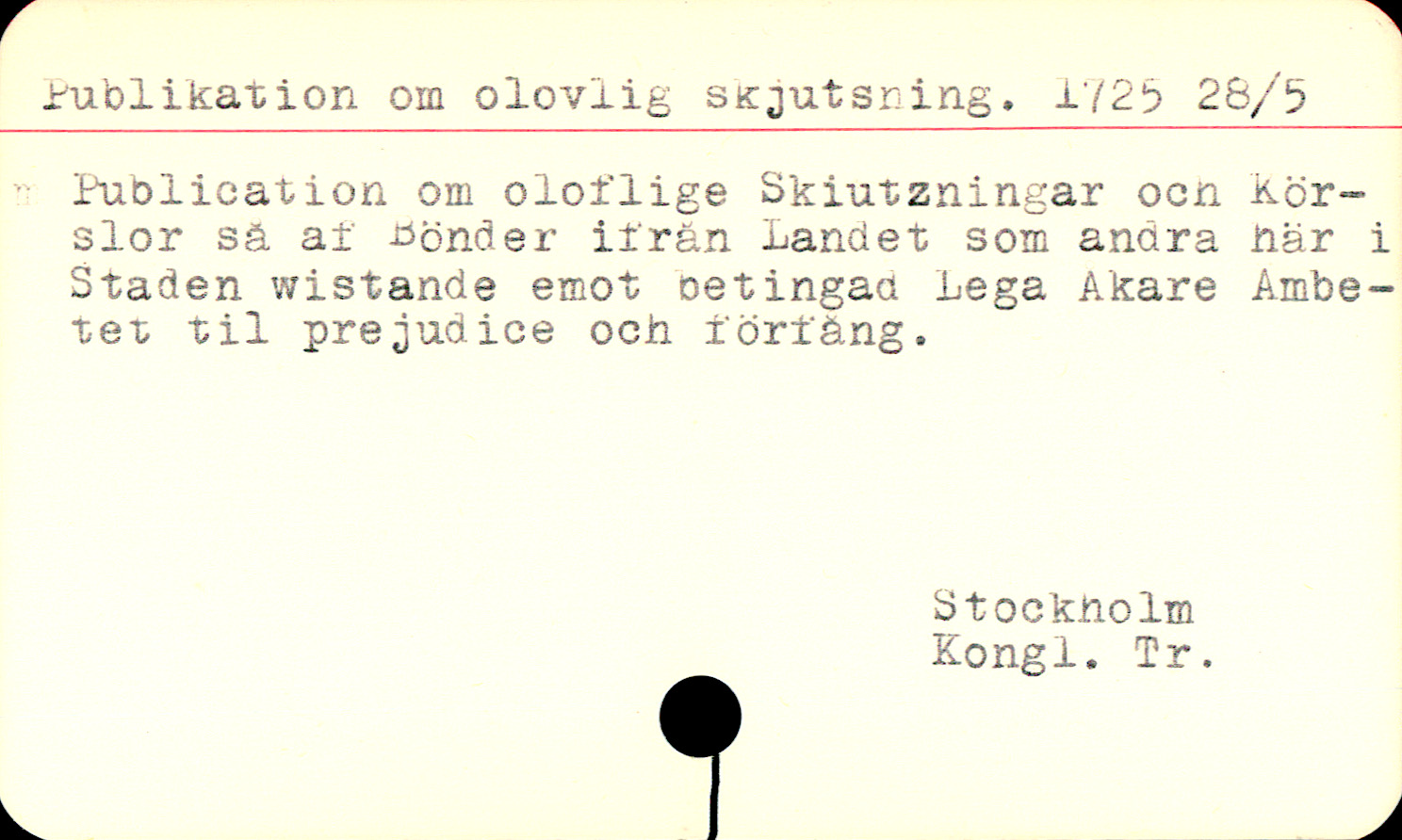 Catalogue Card
