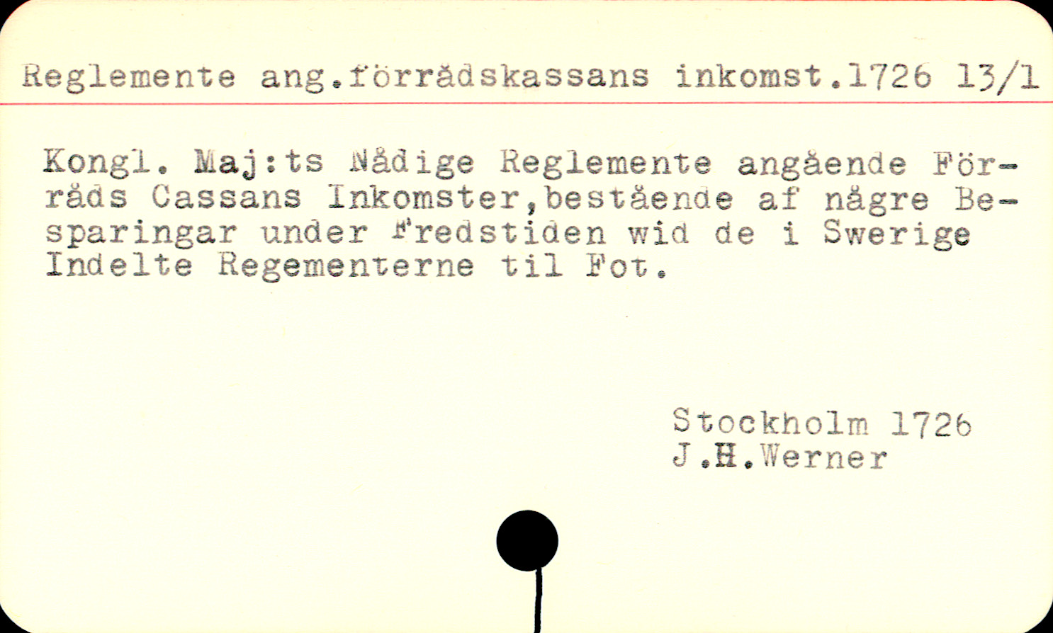 Catalogue Card